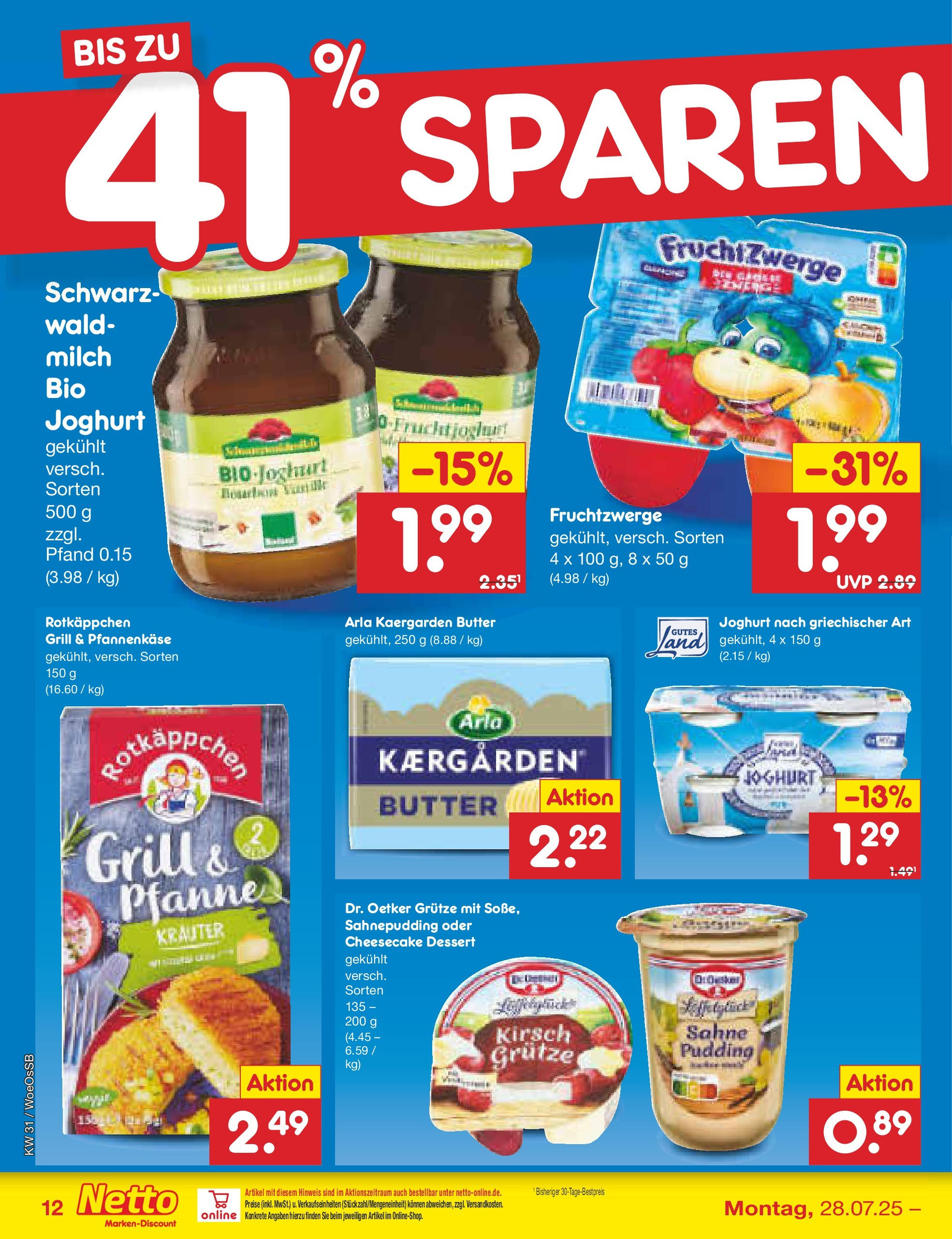 Netto Marken-Discount prospekt Gemmingen	 (ab 27.07.2025) » Angebote | Seite: 18 | Produkte: Grill, Milch, Pudding, Rotkäppchen