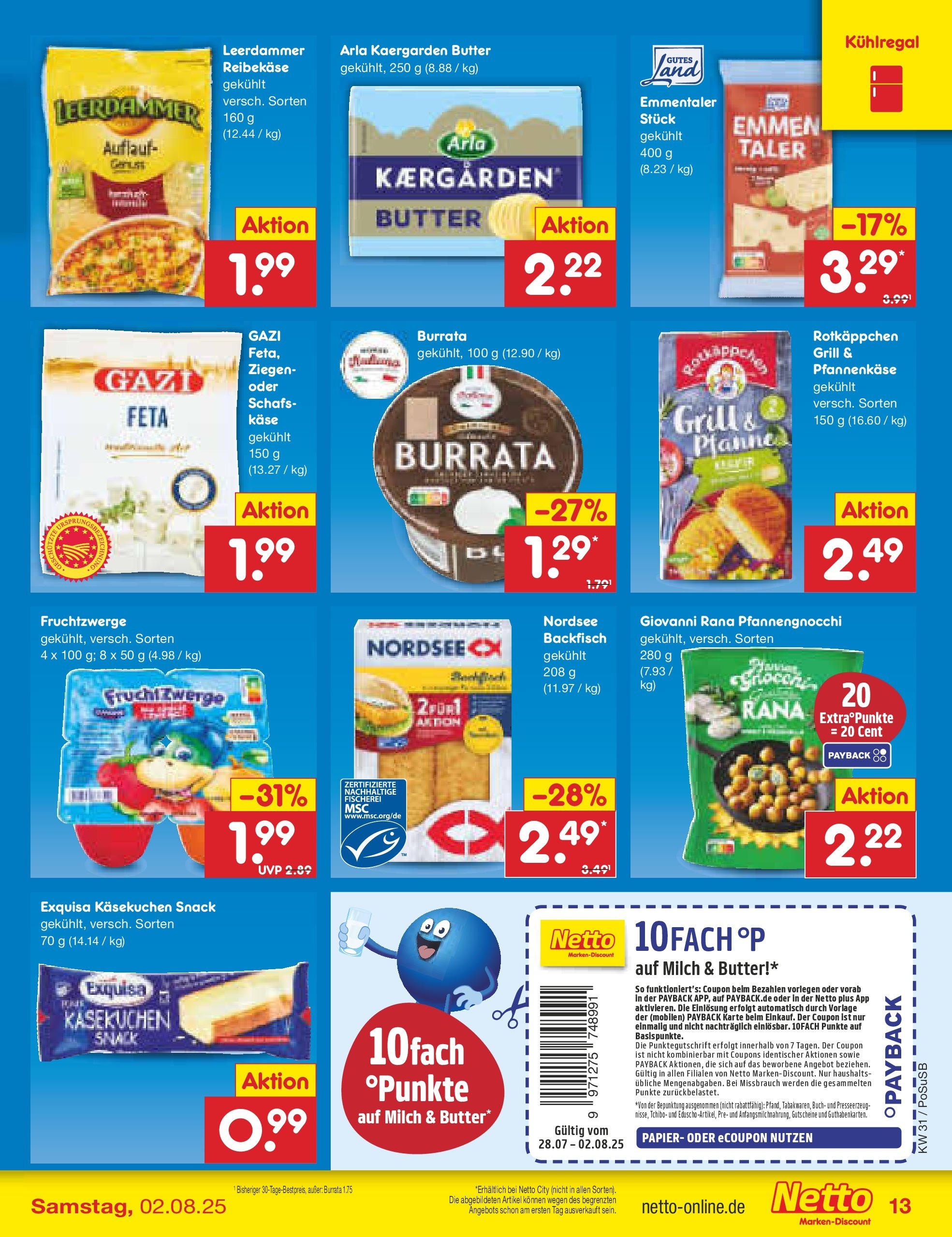 Netto Marken-Discount prospekt Regensburg (ab 28.07.2025) » Angebote | Seite: 19 | Produkte: Grill, Feta, Milch, Käse Netto Marken-Discount prospekt Regensburg (ab 28.07.2025) » Angebote | Seite: 19 | Produkte: Grill, Feta, Milch, Käse
