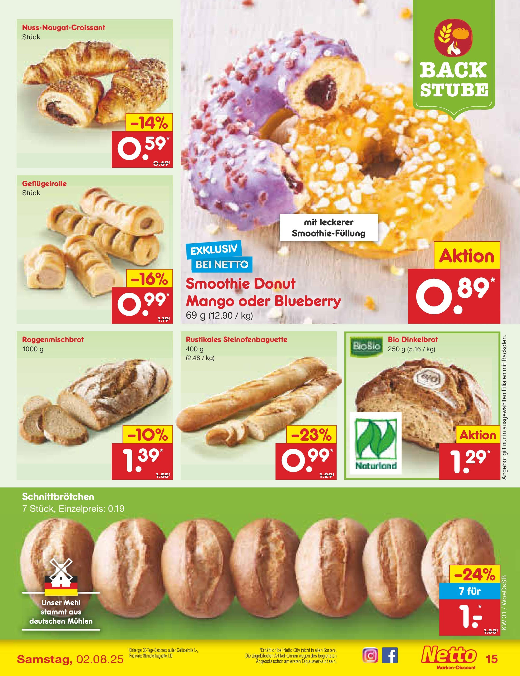 Netto Marken-Discount prospekt Gemmingen	 (ab 27.07.2025) » Angebote | Seite: 25 | Produkte: Mehl, Mango