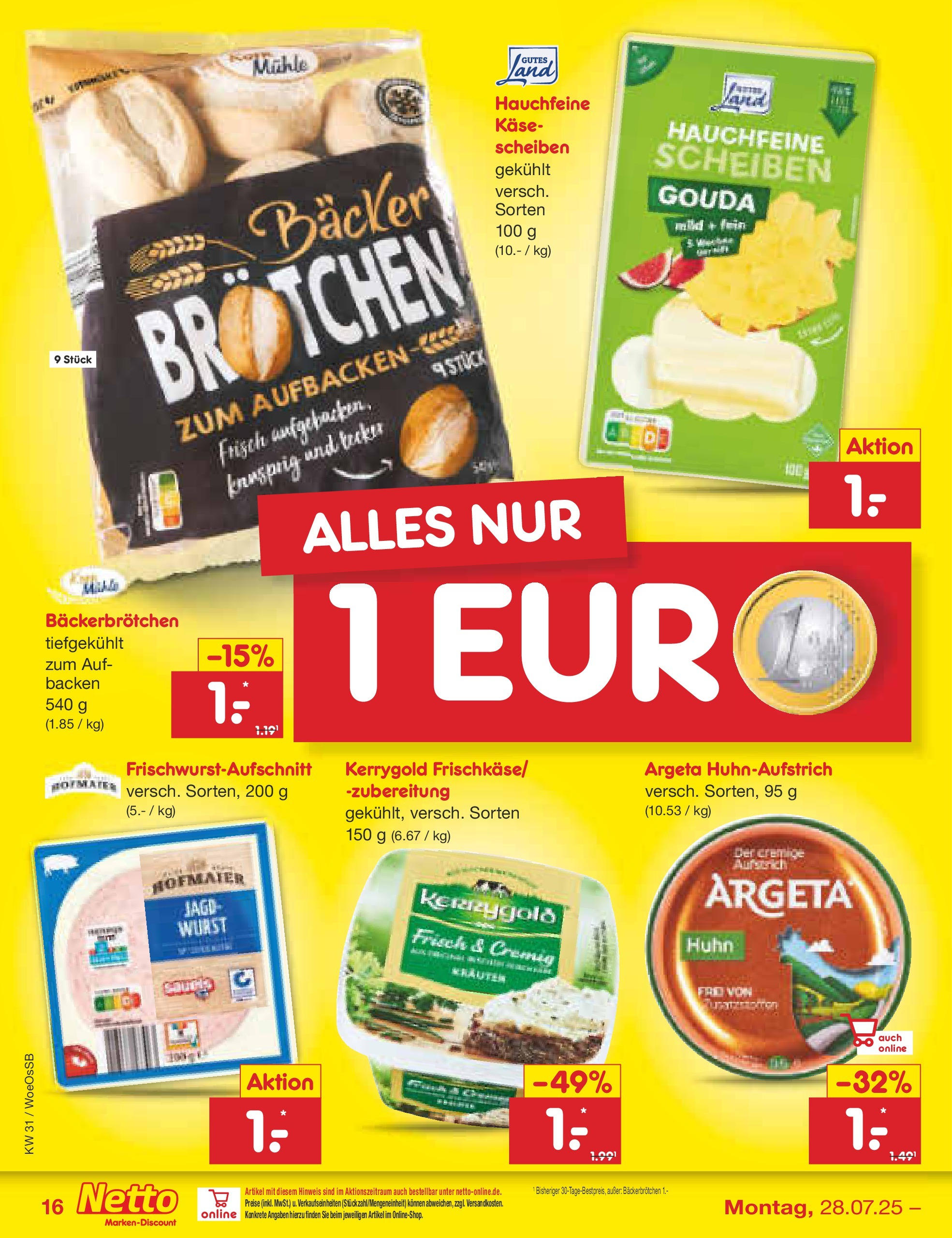 Netto Marken-Discount prospekt Gemmingen	 (ab 27.07.2025) » Angebote | Seite: 26 | Produkte: Mühle, Käse, Gouda, Wurst