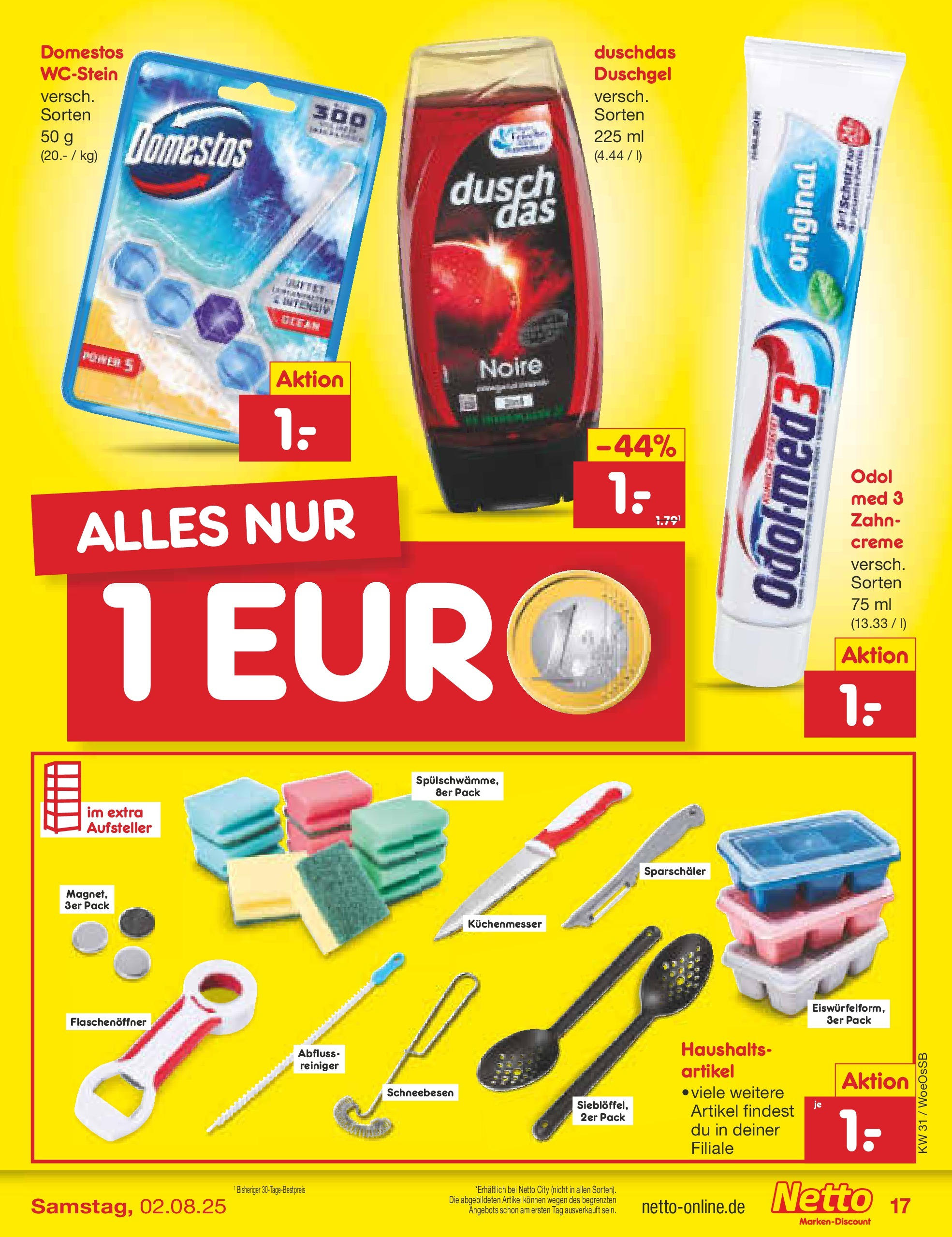 Netto Marken-Discount prospekt Gemmingen	 (ab 27.07.2025) » Angebote | Seite: 27 | Produkte: Creme, Duschgel, Duschdas