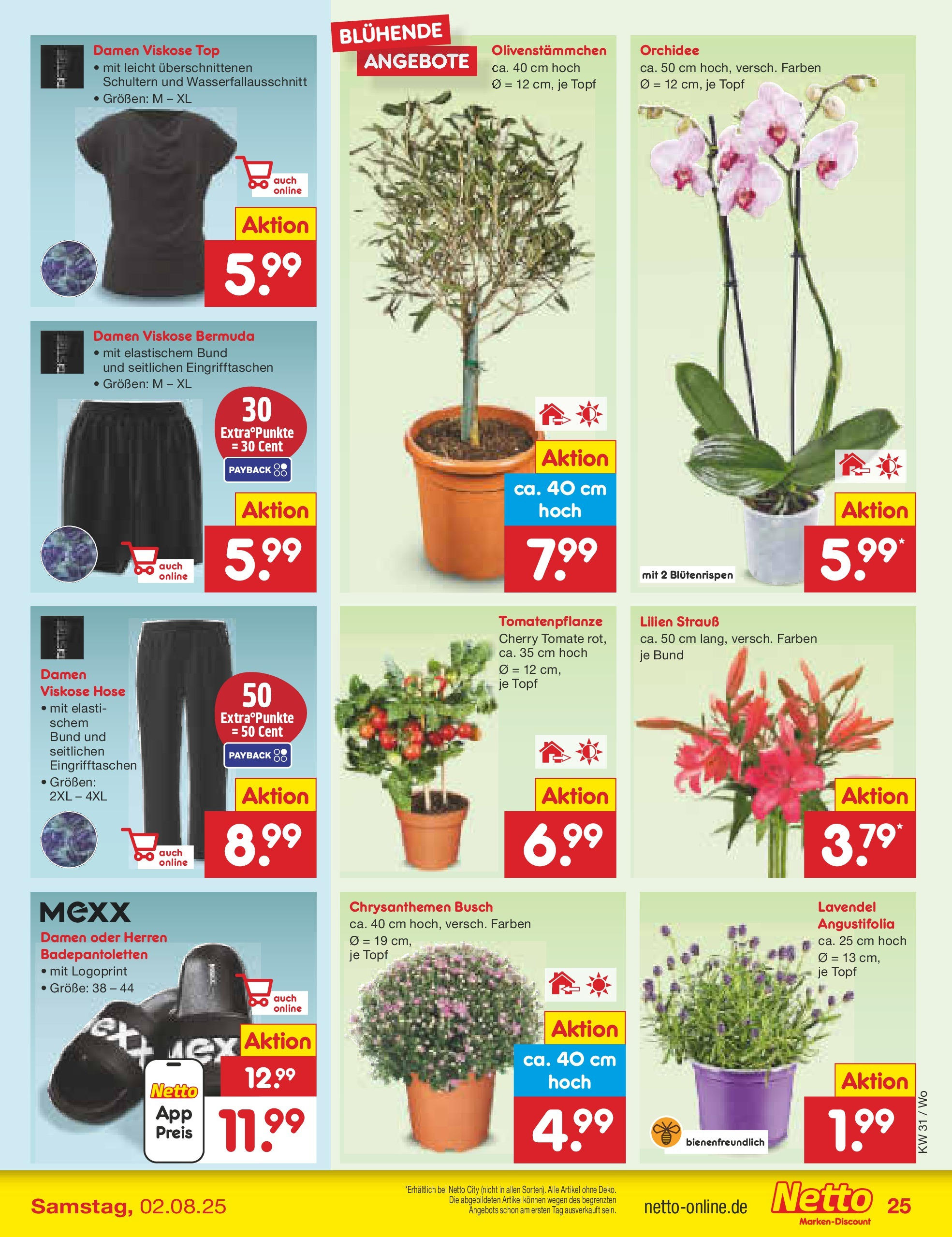 Netto Marken-Discount prospekt Lahnau (ab 28.07.2025) » Angebote | Seite: 43 | Produkte: Top, Orchidee, Hose, Lavendel Netto Marken-Discount prospekt Lahnau (ab 28.07.2025) » Angebote | Seite: 43 | Produkte: Top, Orchidee, Hose, Lavendel