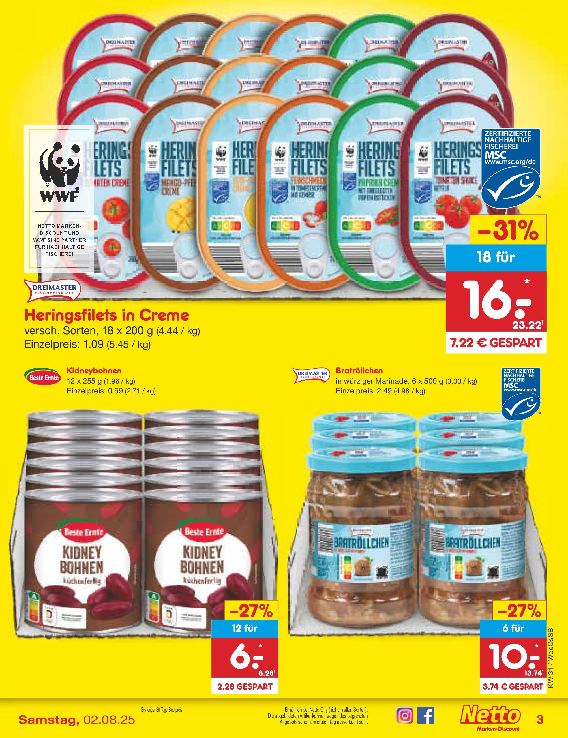 Netto Marken-Discount prospekt Gemmingen	 (ab 27.07.2025) » Angebote | Seite: 39 | Produkte: Tomaten, Creme