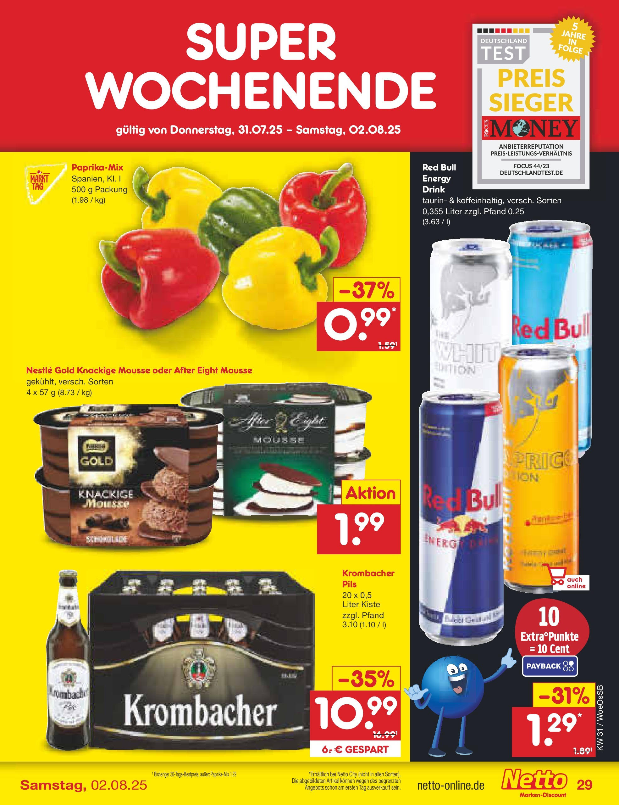 Netto Marken-Discount prospekt Gemmingen	 (ab 27.07.2025) » Angebote | Seite: 51 | Produkte: Red bull, Energy, Pils, Krombacher