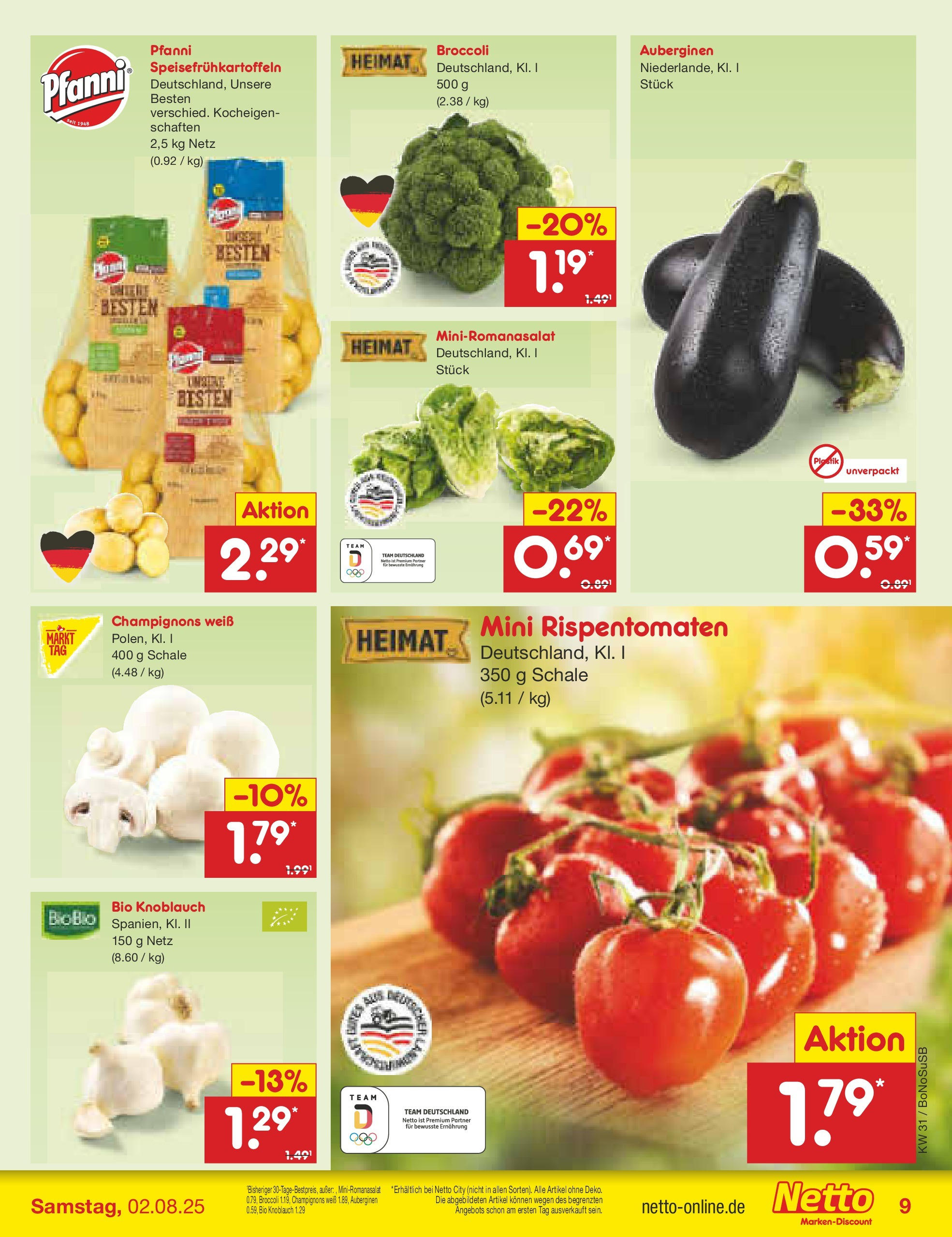 Netto Marken-Discount prospekt Herne (ab 28.07.2025) » Angebote | Seite: 10 | Produkte: Champignons, Knoblauch Netto Marken-Discount prospekt Herne (ab 28.07.2025) » Angebote | Seite: 10 | Produkte: Champignons, Knoblauch