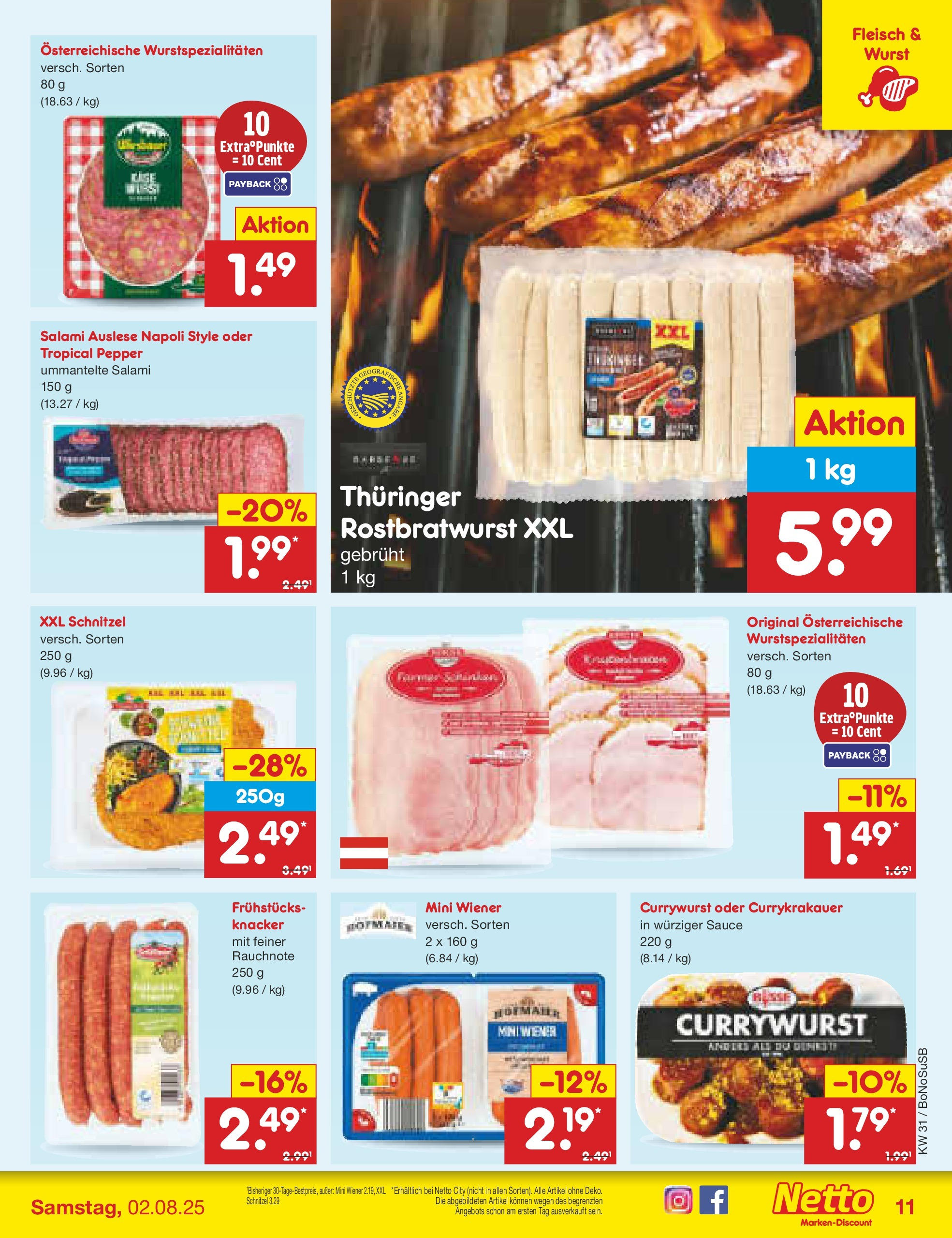 Netto Marken-Discount prospekt Herne (ab 28.07.2025) » Angebote | Seite: 12 | Produkte: Schnitzel, Wurst, Salami, Fleisch Netto Marken-Discount prospekt Herne (ab 28.07.2025) » Angebote | Seite: 12 | Produkte: Schnitzel, Wurst, Salami, Fleisch