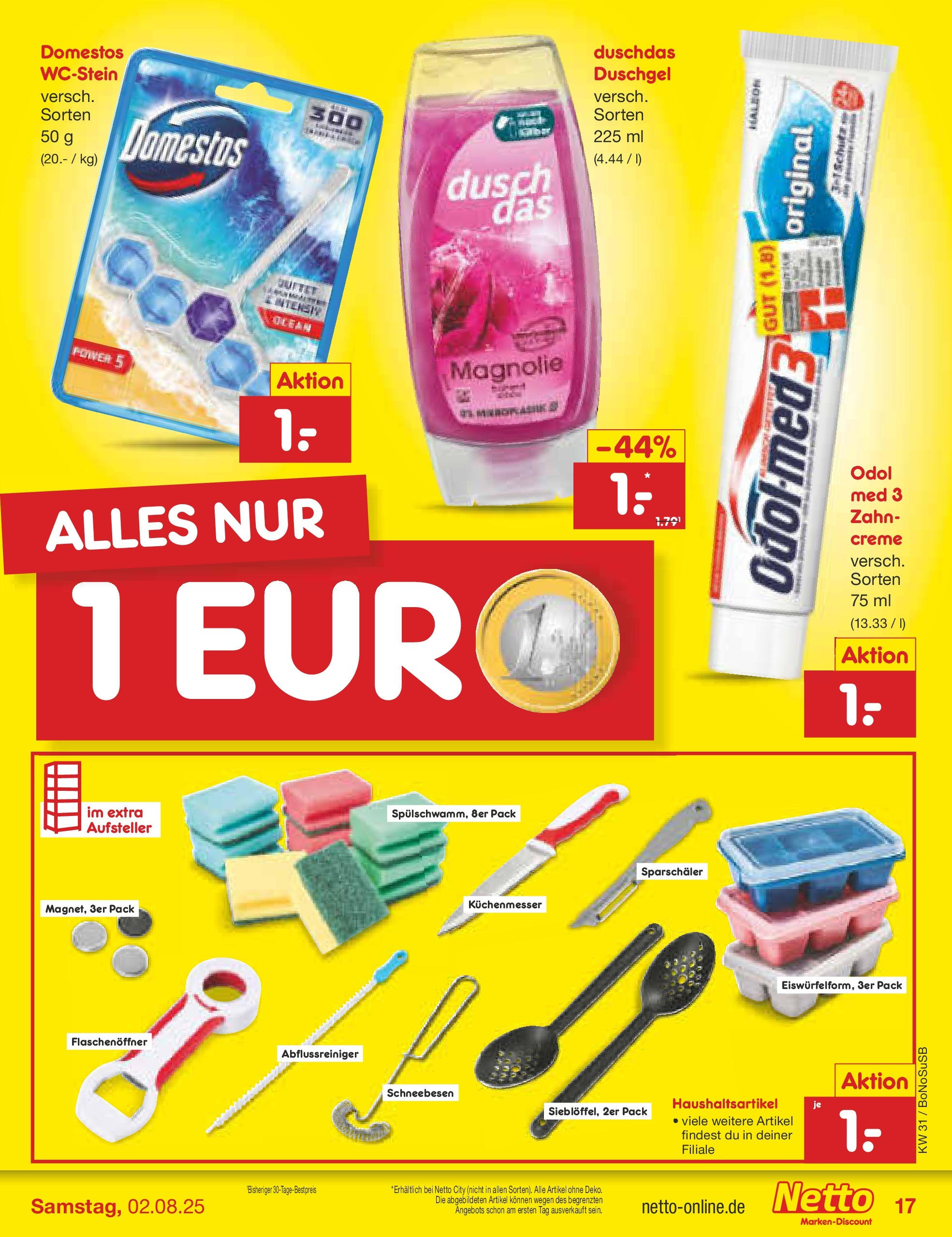 Netto Marken-Discount prospekt Herne (ab 28.07.2025) » Angebote | Seite: 22 | Produkte: Creme, Duschgel, Duschdas Netto Marken-Discount prospekt Herne (ab 28.07.2025) » Angebote | Seite: 22 | Produkte: Creme, Duschgel, Duschdas