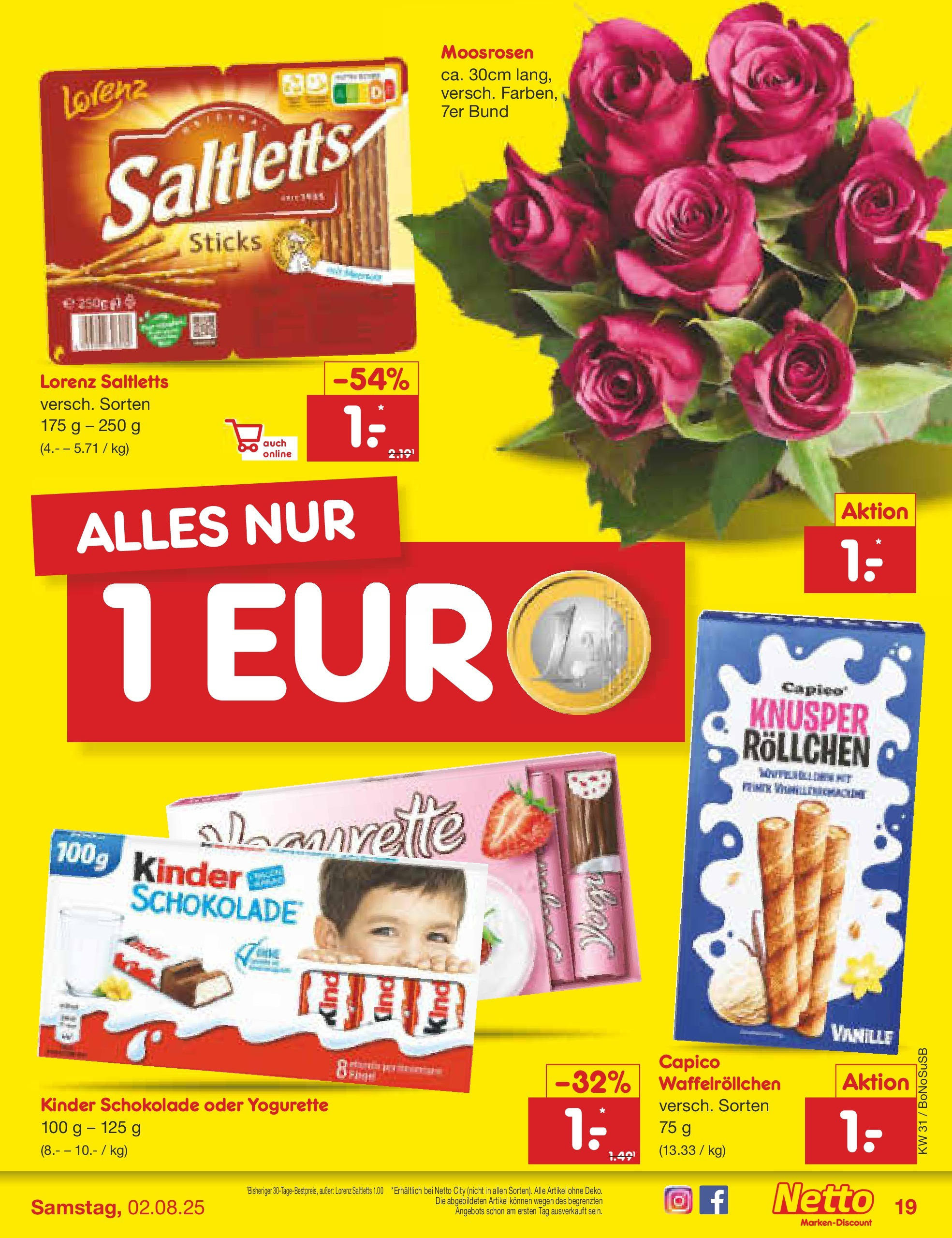 Netto Marken-Discount prospekt Herne (ab 28.07.2025) » Angebote | Seite: 24 | Produkte: Kinder schokolade, Yogurette, Schokolade Netto Marken-Discount prospekt Herne (ab 28.07.2025) » Angebote | Seite: 24 | Produkte: Kinder schokolade, Yogurette, Schokolade