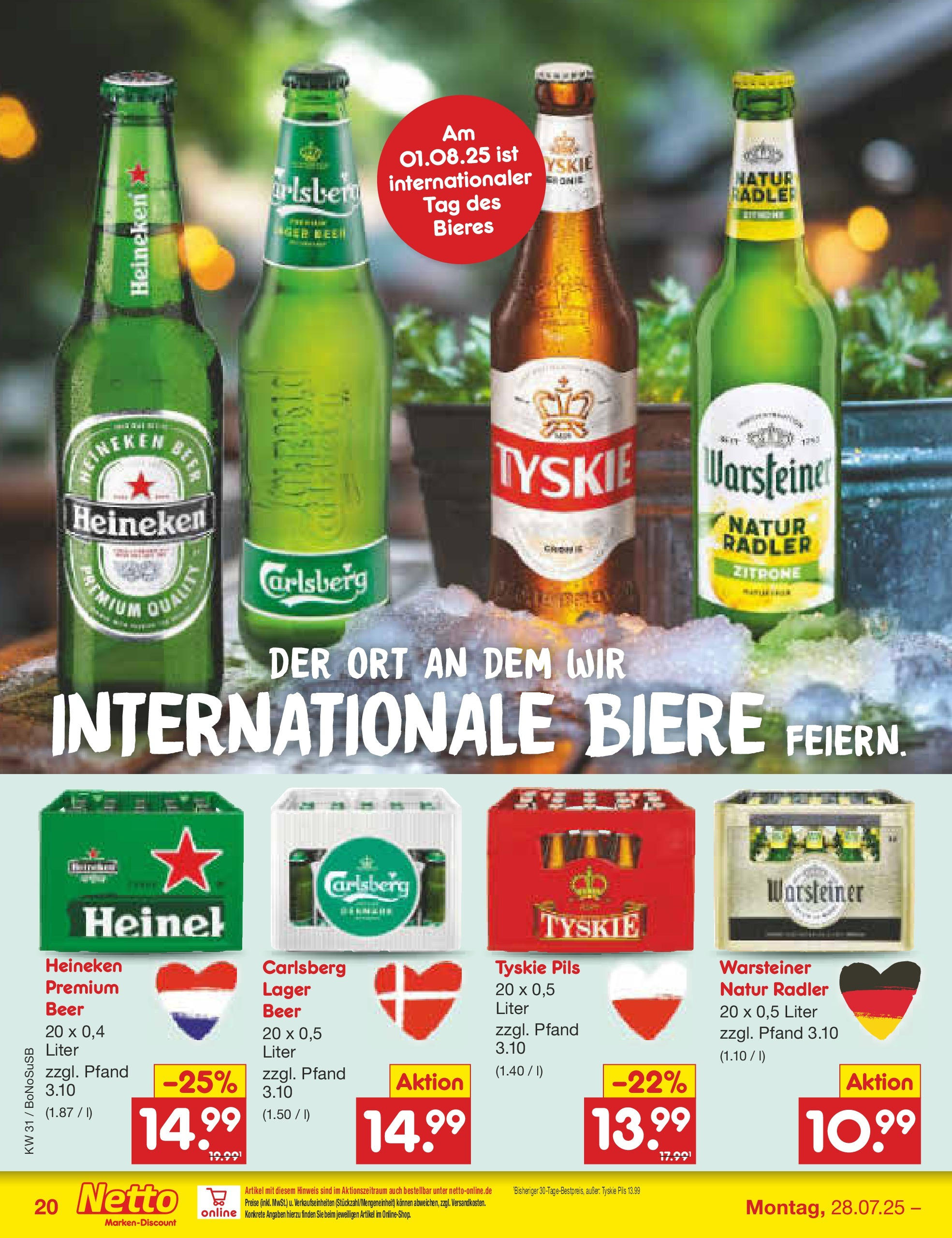 Netto Marken-Discount prospekt Herne (ab 28.07.2025) » Angebote | Seite: 27 | Produkte: Carlsberg, Heineken, Radler, Zitrone Netto Marken-Discount prospekt Herne (ab 28.07.2025) » Angebote | Seite: 27 | Produkte: Carlsberg, Heineken, Radler, Zitrone