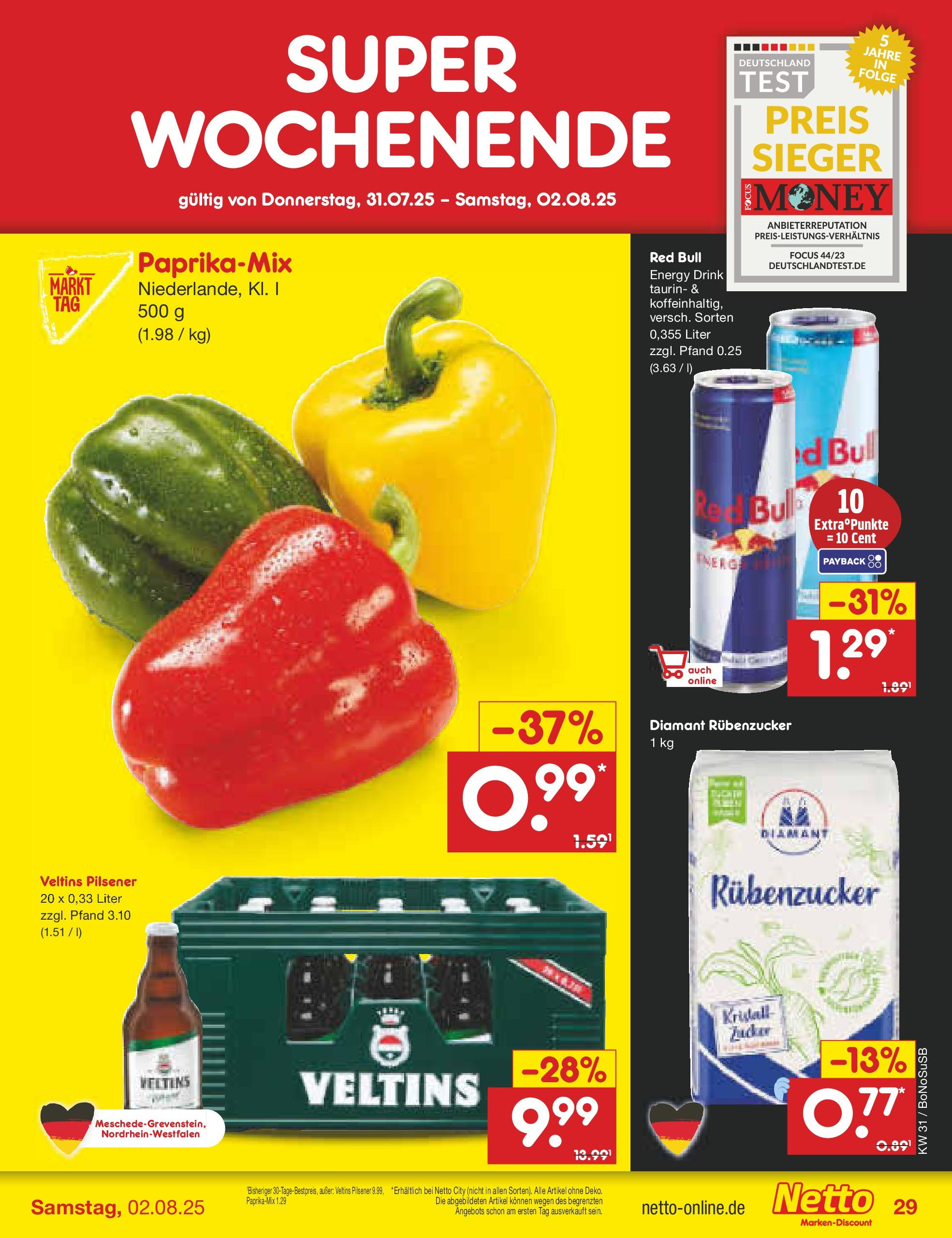 Netto Marken-Discount prospekt Herne (ab 28.07.2025) » Angebote | Seite: 44 | Produkte: Red bull, Energy, Veltins Netto Marken-Discount prospekt Herne (ab 28.07.2025) » Angebote | Seite: 44 | Produkte: Red bull, Energy, Veltins