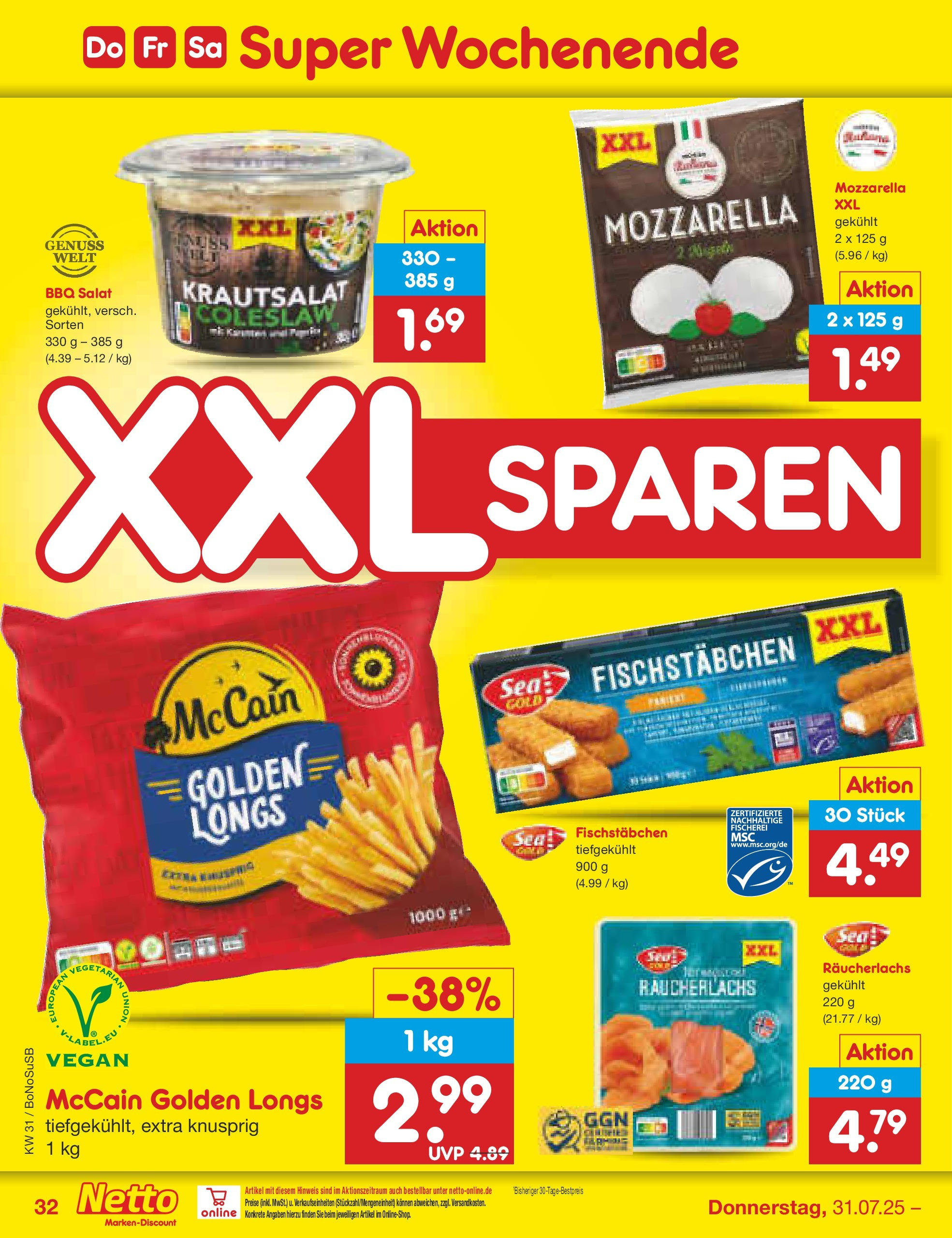 Netto Marken-Discount prospekt Herne (ab 28.07.2025) » Angebote | Seite: 47 | Produkte: Mozzarella, McCain, Räucherlachs, Fischstabchen Netto Marken-Discount prospekt Herne (ab 28.07.2025) » Angebote | Seite: 47 | Produkte: Mozzarella, McCain, Räucherlachs, Fischstabchen