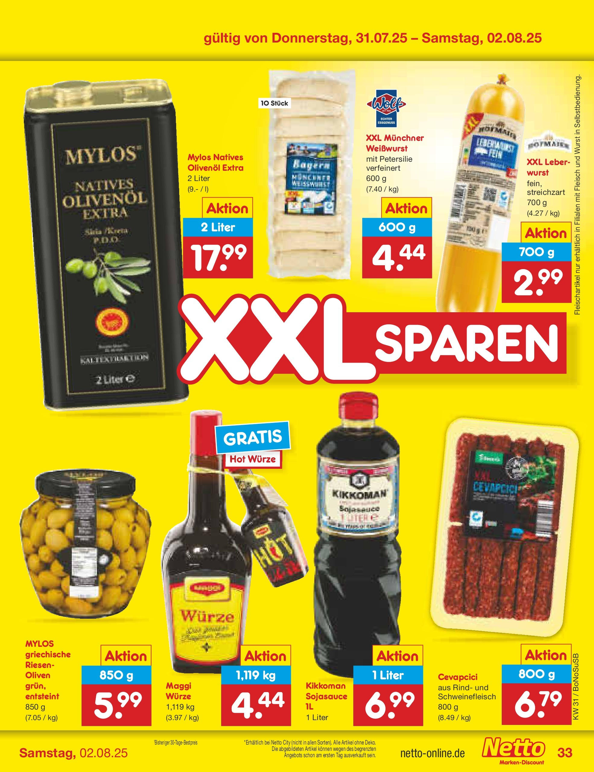 Netto Marken-Discount prospekt Herne (ab 28.07.2025) » Angebote | Seite: 48 | Produkte: Maggi, Olivenol, Cevapcici, Fleisch Netto Marken-Discount prospekt Herne (ab 28.07.2025) » Angebote | Seite: 48 | Produkte: Maggi, Olivenol, Cevapcici, Fleisch