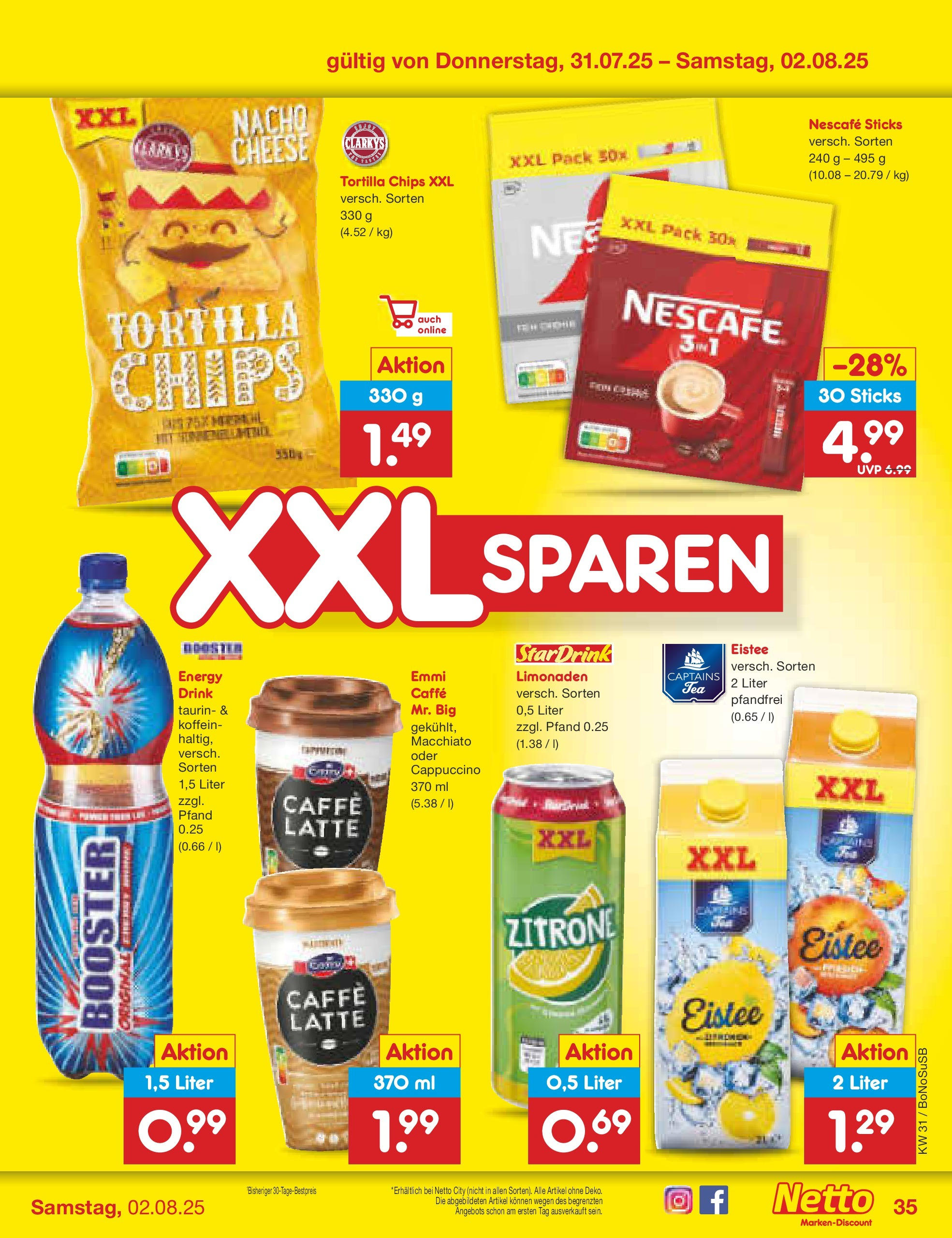 Netto Marken-Discount prospekt Herne (ab 28.07.2025) » Angebote | Seite: 50 | Produkte: Nescafe, Energy, Zitrone, Chips Netto Marken-Discount prospekt Herne (ab 28.07.2025) » Angebote | Seite: 50 | Produkte: Nescafe, Energy, Zitrone, Chips