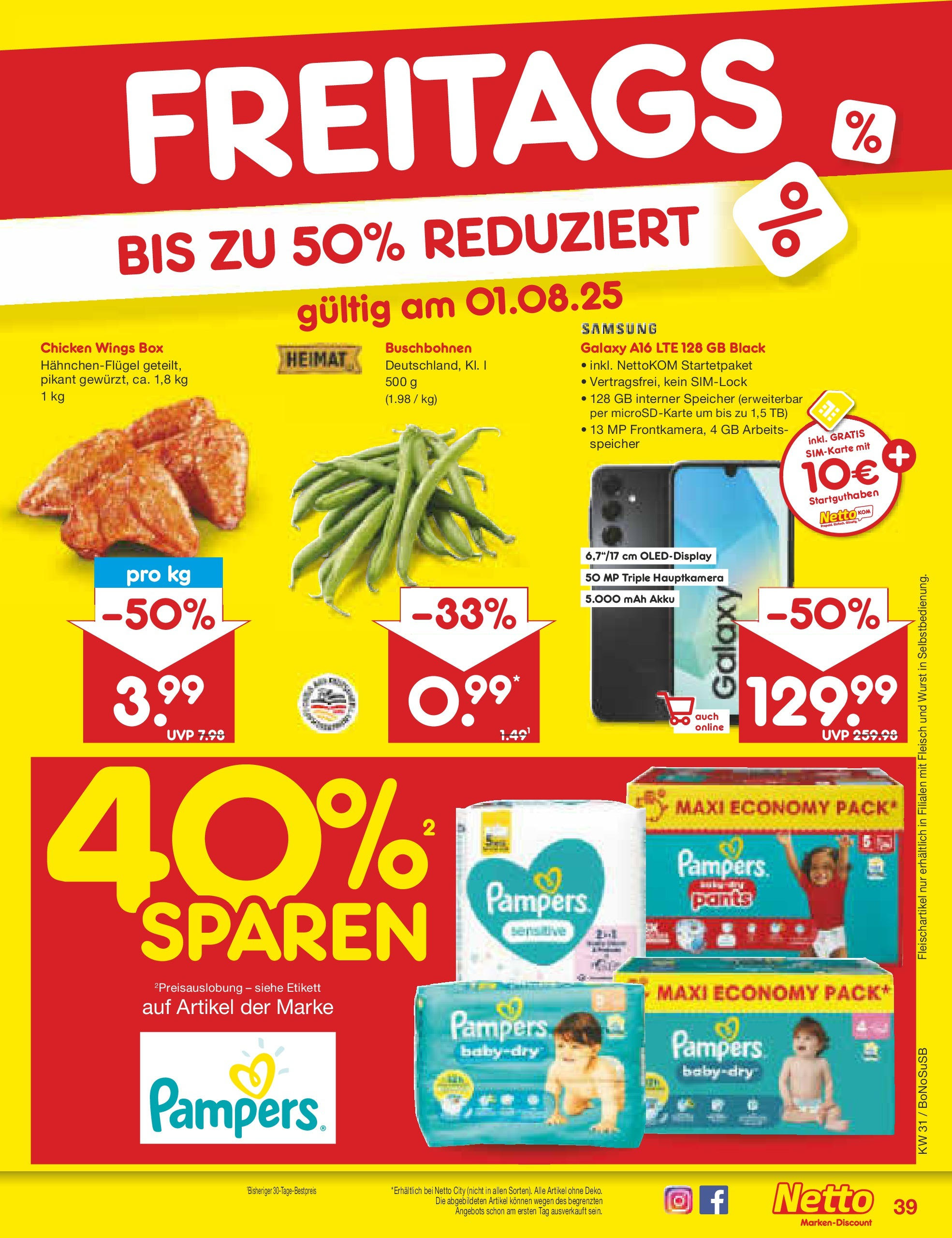 Netto Marken-Discount prospekt Herne (ab 28.07.2025) » Angebote | Seite: 54 | Produkte: Box, Samsung, Wurst, Fleisch Netto Marken-Discount prospekt Herne (ab 28.07.2025) » Angebote | Seite: 54 | Produkte: Box, Samsung, Wurst, Fleisch