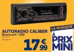 Norauto Autoradio sans tuner radio CALIBER RMD035MP Bluetooth&Sans mécanique CD/DVD - au 31.07.2025