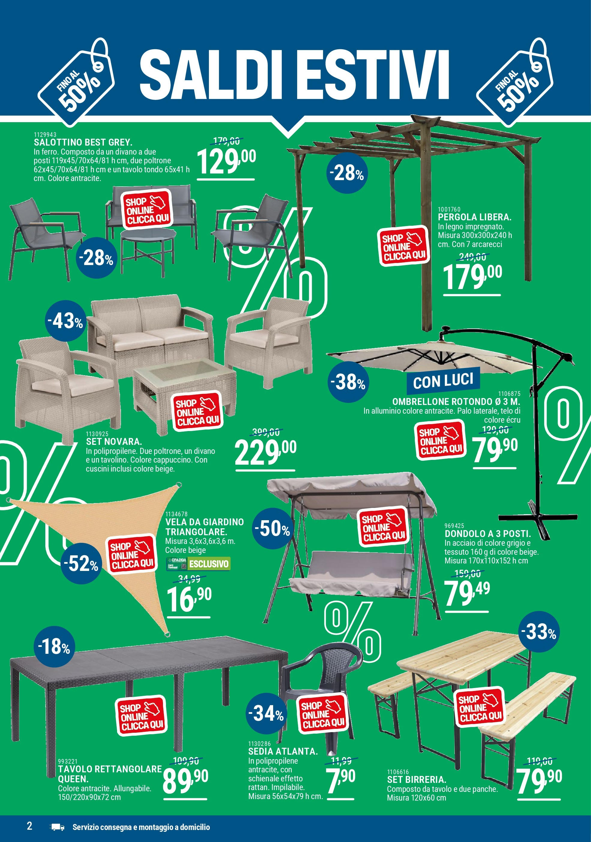 CFadda - Super Sconti d'agosto dal 30/07/2025 anteprima > nuovo offerte!β³ | Pagina: 2 | Prodotti: Ombrellone, Dondolo, Pergola, Sedia Nuovo CFadda - Super Sconti d'agosto dal 30/07/2025 > offerte anteprima ποΈ | Pagina: 2 | Prodotti: Ombrellone, Dondolo, Pergola, Sedia