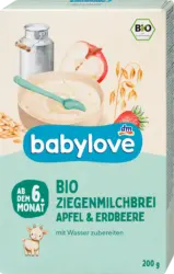 babylove Ziegenmilchbrei Apfel-Erdbeere ab 6.Monat