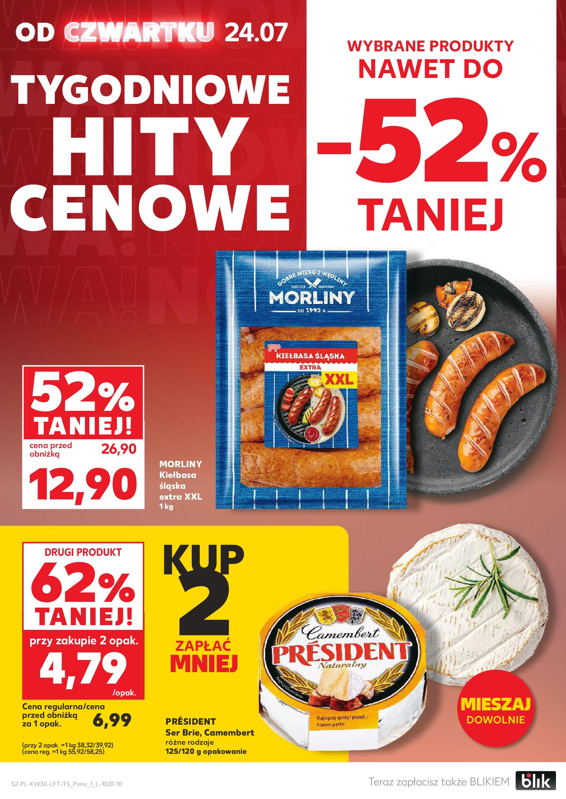 Kaufland gazetka (24.07.2025) - od jutra | Strona: 2 | Produkty: Kiełbasa, Mięso, Camembert, Ser Kaufland gazetka od 24.07.2025 - od jutra PDF | Strona: 2 | Produkty: Kiełbasa, Mięso, Camembert, Ser