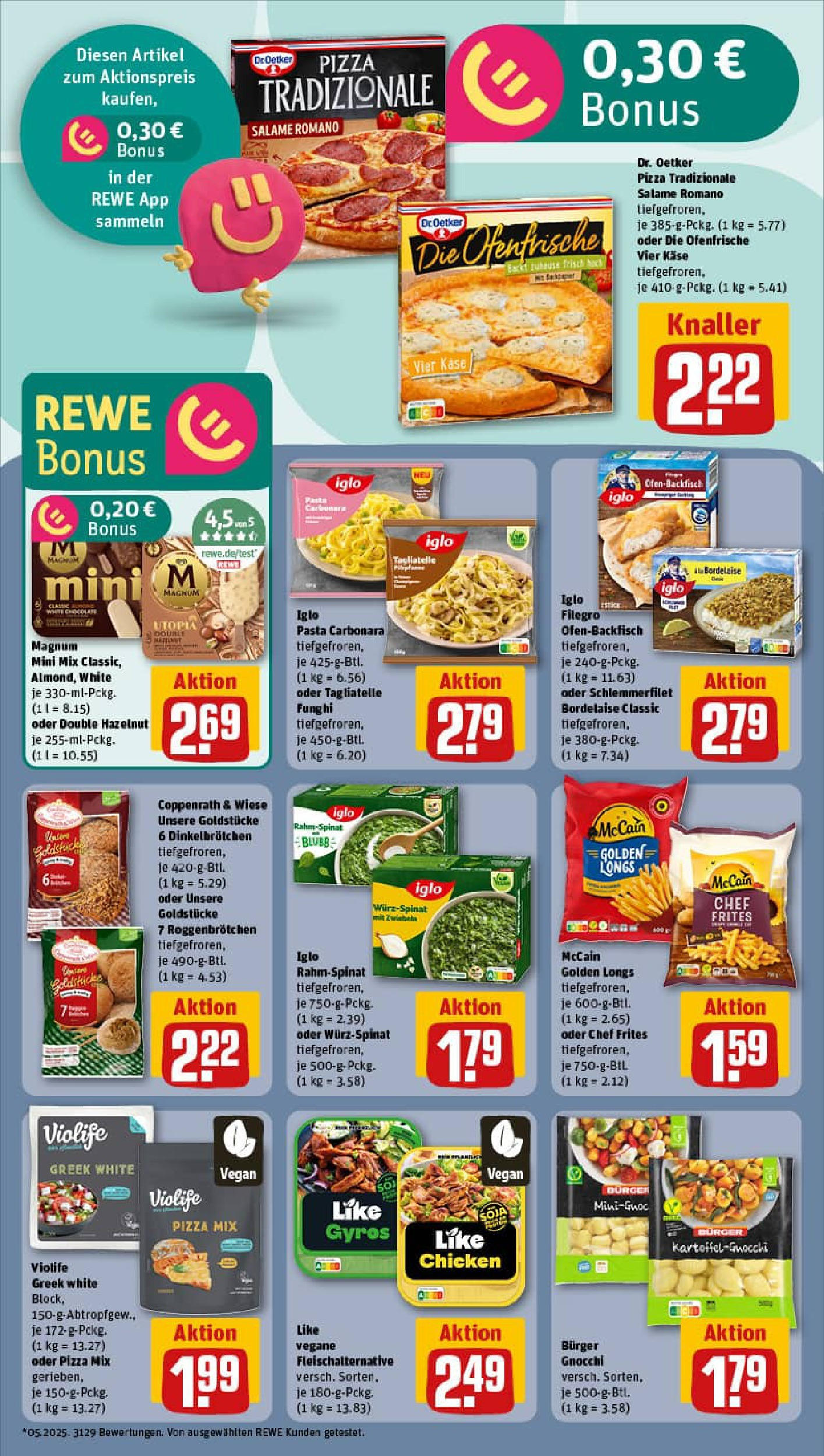 REWE Prospekt ab 27.07.2025 zum Blättern » Angebote | Seite: 18 | Produkte: Käse, Iglo, Pizza, Iglo schlemmerfilet