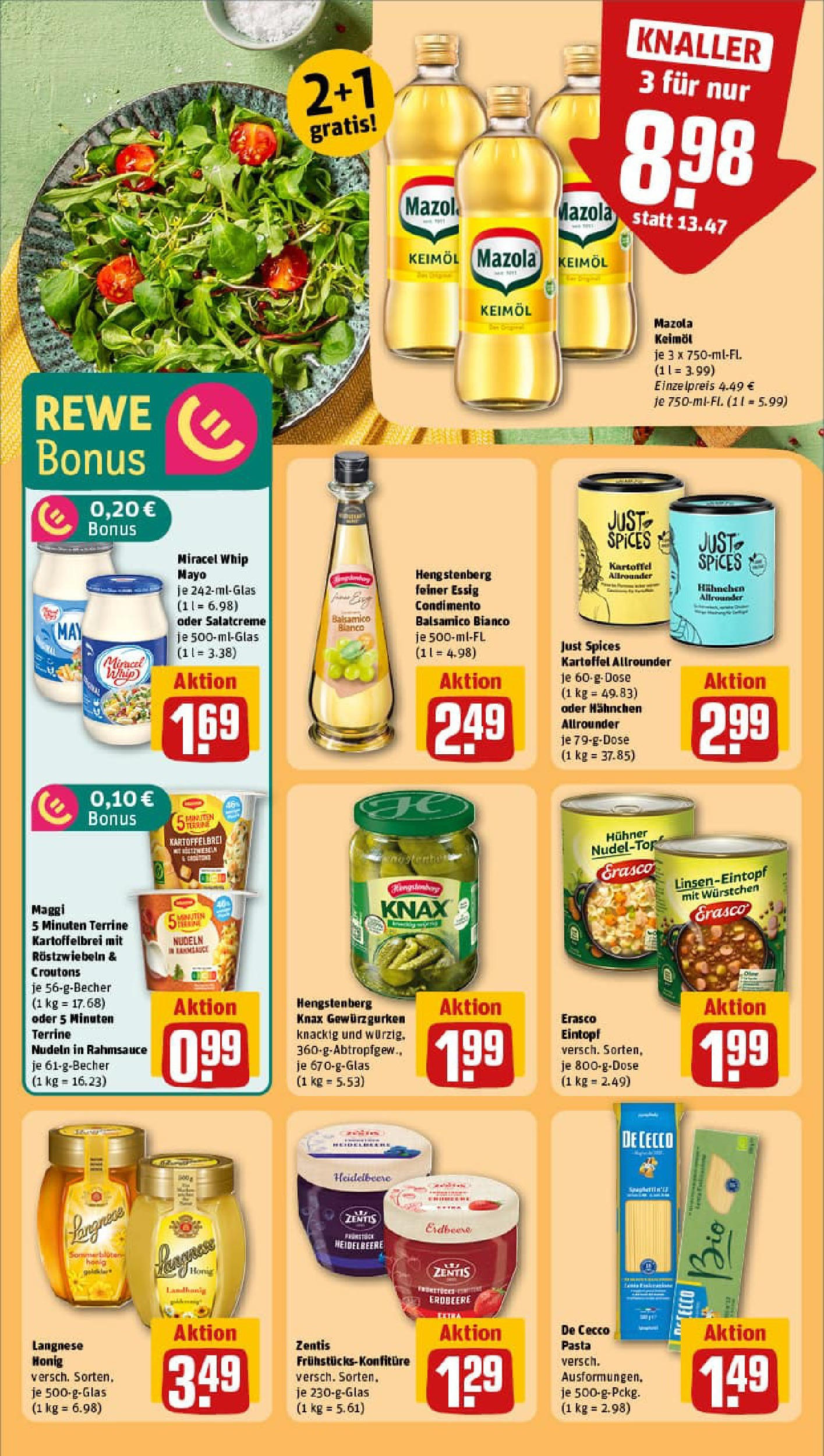 REWE Prospekt ab 27.07.2025 zum Blättern » Angebote | Seite: 26 | Produkte: Hahnchen, Balsamico, Essig, Miracel whip REWE Prospekt ab 27.07.2025 zum Blättern » Angebote | Seite: 26 | Produkte: Hahnchen, Balsamico, Essig, Miracel whip