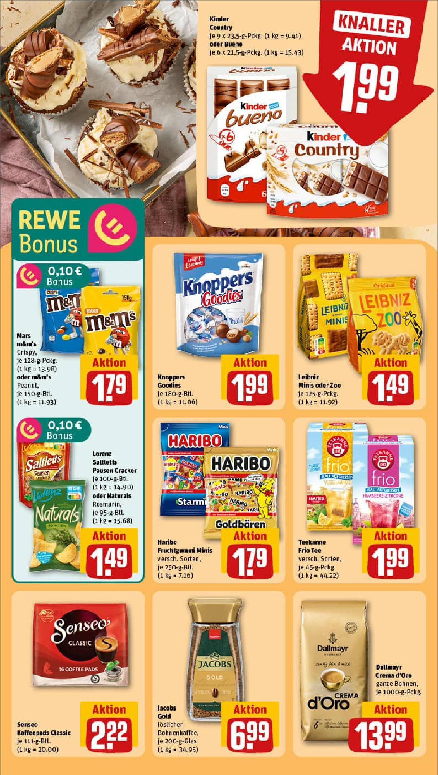 REWE Prospekt ab 27.07.2025 zum Blättern » Angebote | Seite: 23 | Produkte: Senseo, Haribo, Teekanne, Kinder country