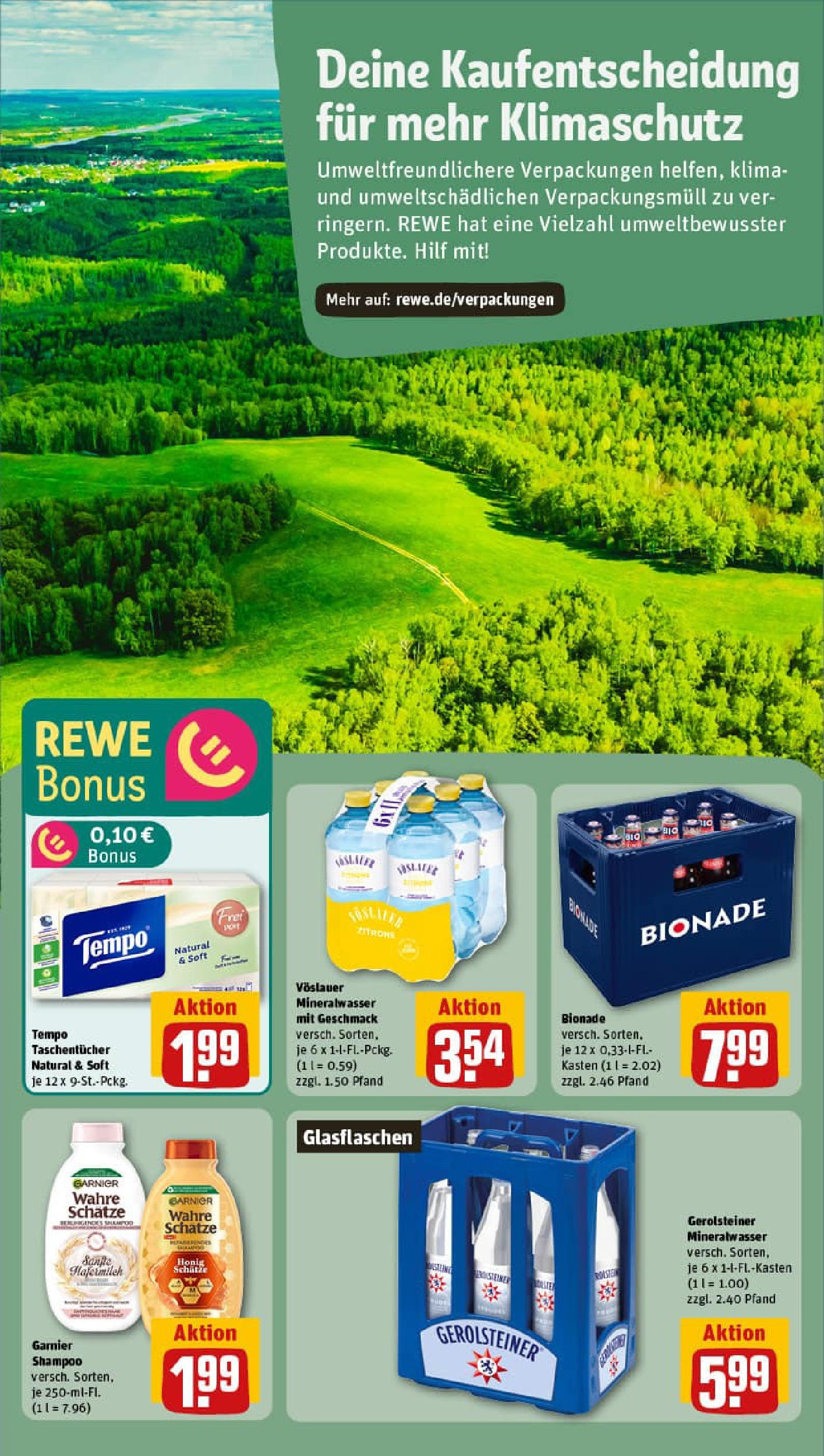 REWE Prospekt ab 27.07.2025 zum Blättern » Angebote | Seite: 27 | Produkte: Bionade, Mineralwasser, Tempo, Gerolsteiner