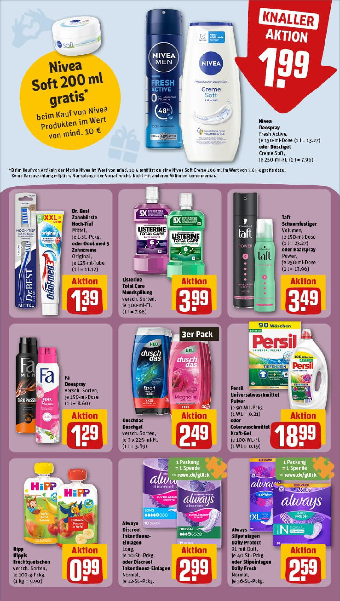 REWE Prospekt ab 27.07.2025 zum Blättern » Angebote | Seite: 28 | Produkte: Äpfel, Creme, Deodorant, Duschdas