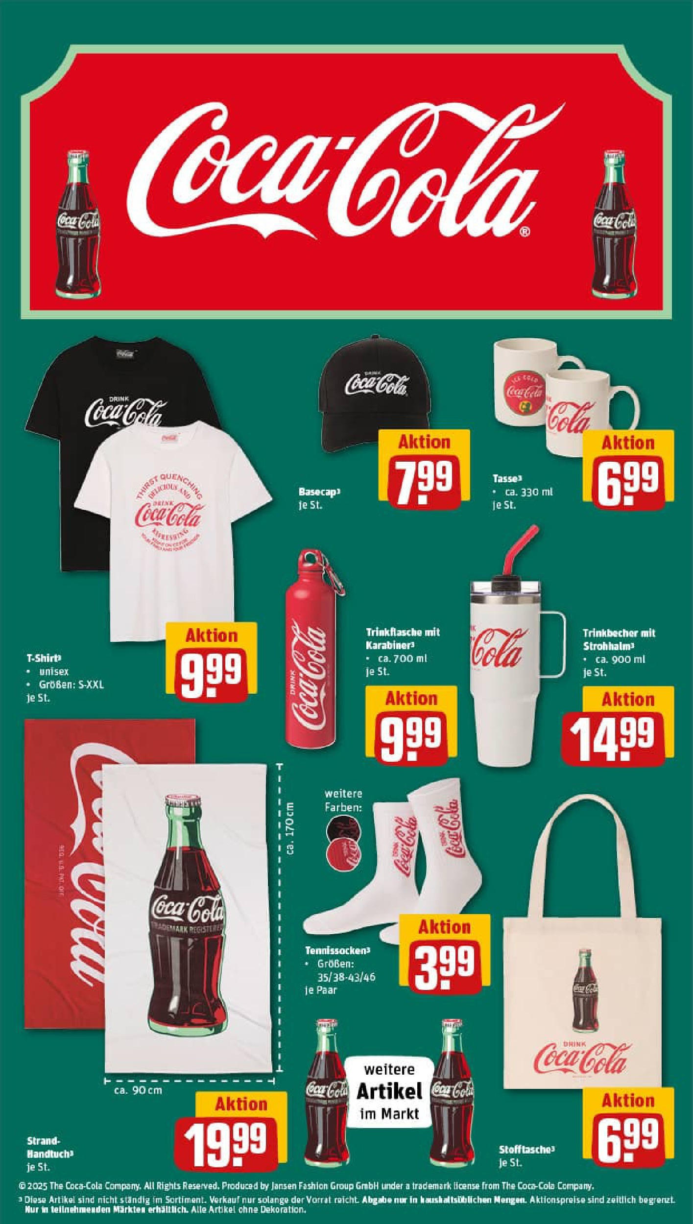 REWE Prospekt ab 27.07.2025 zum Blättern » Angebote | Seite: 30 | Produkte: Coca cola, T-Shirt, Cola