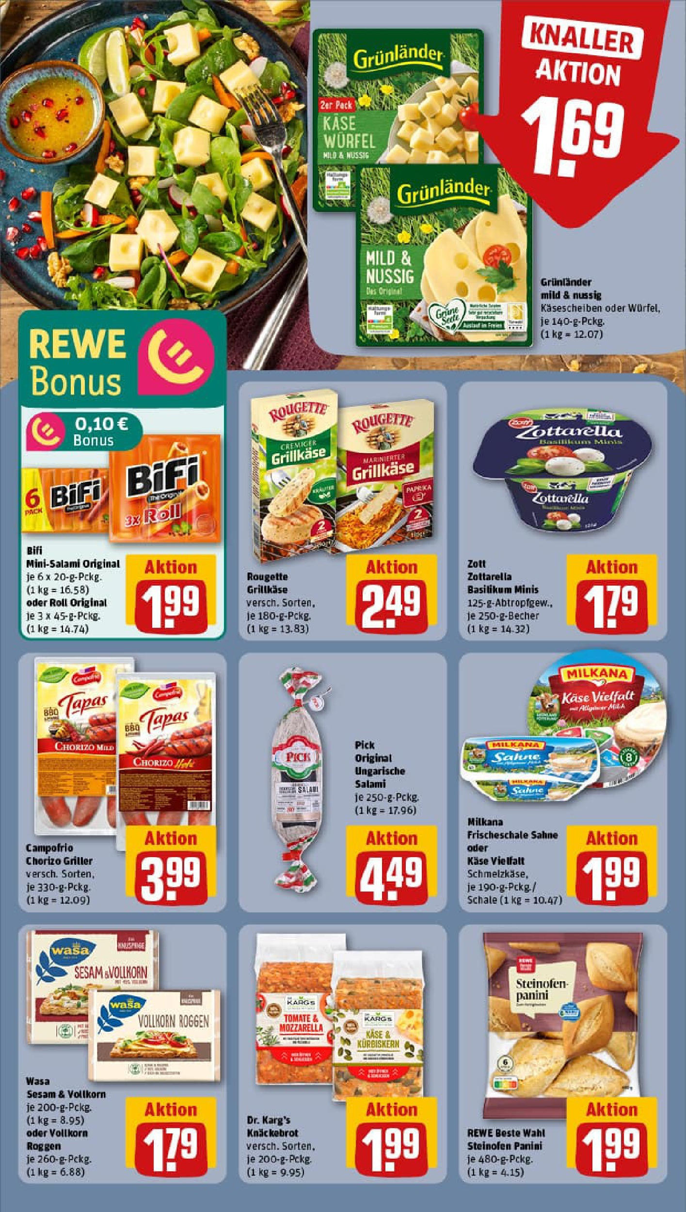 REWE Prospekt ab 27.07.2025 zum Blättern » Angebote | Seite: 16 | Produkte: Käse, Milkana, Mozzarella, Paprika REWE Prospekt ab 27.07.2025 zum Blättern » Angebote | Seite: 16 | Produkte: Käse, Milkana, Mozzarella, Paprika