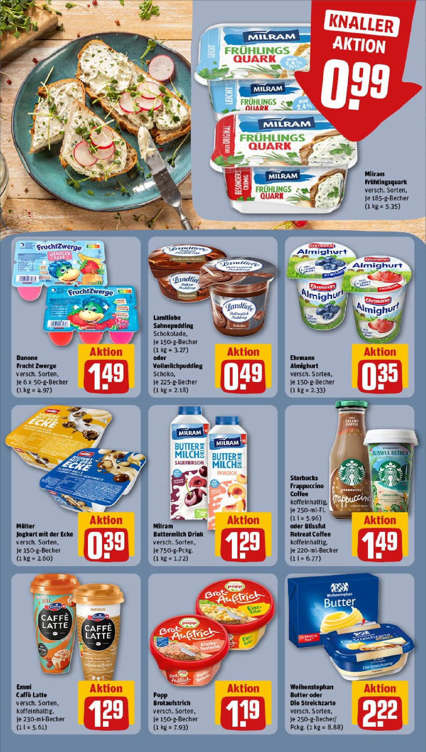REWE Prospekt ab 27.07.2025 zum Blättern » Angebote | Seite: 17 | Produkte: Ehrmann almighurt, Quark, Fruchtzwerge, Brot REWE Prospekt ab 27.07.2025 zum Blättern » Angebote | Seite: 17 | Produkte: Ehrmann almighurt, Quark, Fruchtzwerge, Brot