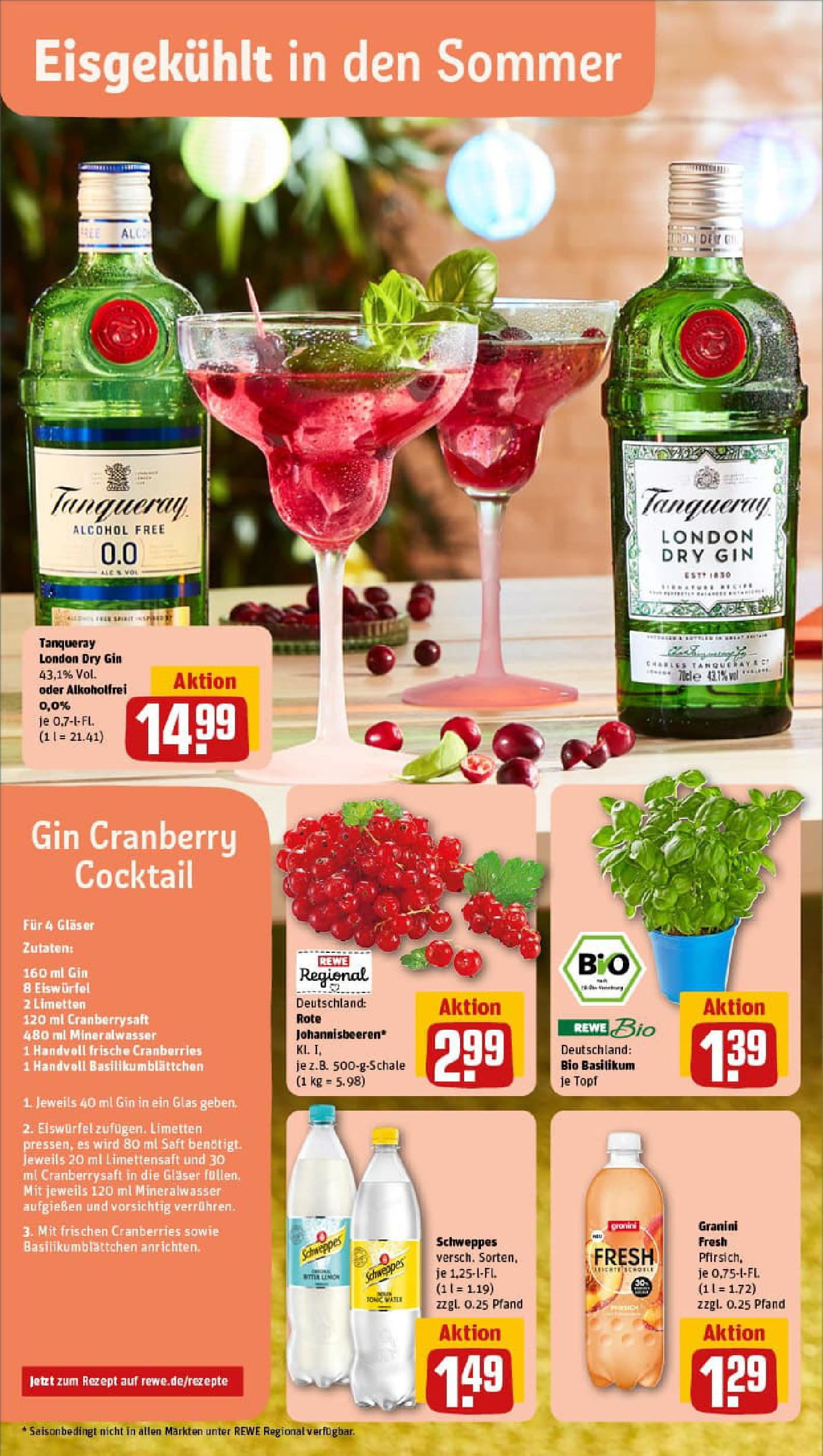 REWE Prospekt ab 27.07.2025 zum Blättern » Angebote | Seite: 4 | Produkte: Limetten, Mineralwasser, Saft, Gin REWE Prospekt ab 27.07.2025 zum Blättern » Angebote | Seite: 4 | Produkte: Limetten, Mineralwasser, Saft, Gin
