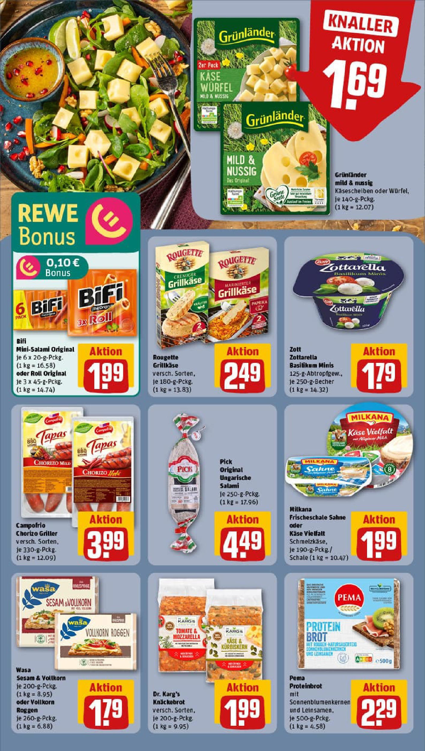 REWE Prospekt ab 27.07.2025 zum Blättern » Angebote | Seite: 16 | Produkte: Käse, Milkana, Mozzarella, Brot REWE Prospekt ab 27.07.2025 zum Blättern » Angebote | Seite: 16 | Produkte: Käse, Milkana, Mozzarella, Brot
