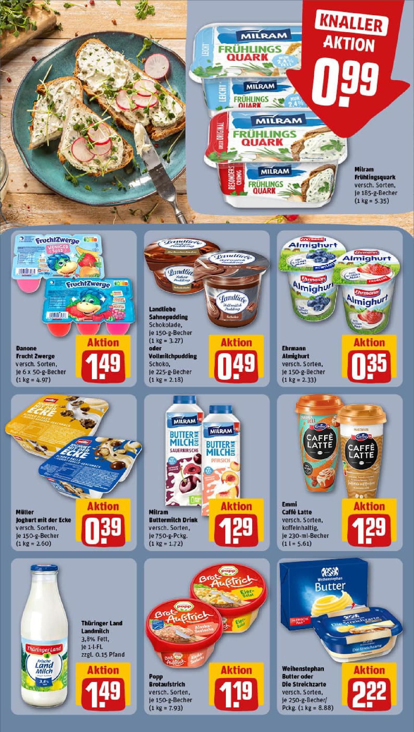 REWE Prospekt ab 27.07.2025 zum Blättern » Angebote | Seite: 17 | Produkte: Quark, Fruchtzwerge, Milram, Brot REWE Prospekt ab 27.07.2025 zum Blättern » Angebote | Seite: 17 | Produkte: Quark, Fruchtzwerge, Milram, Brot