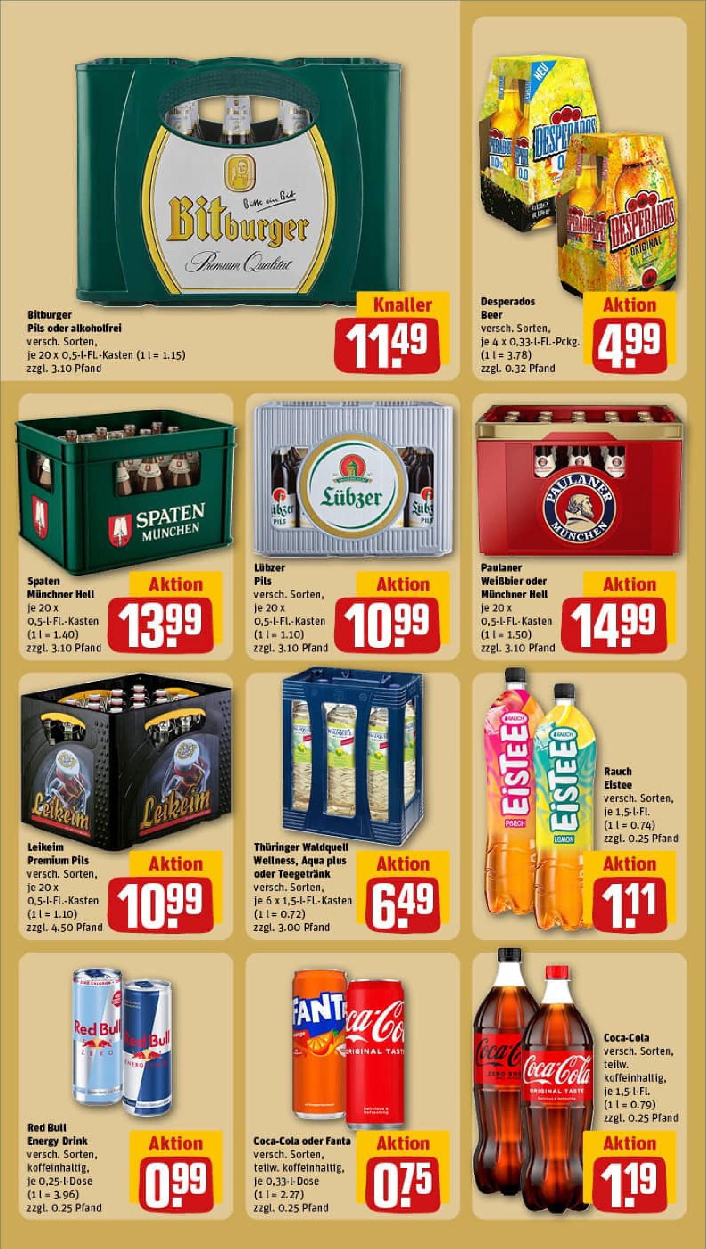 REWE Prospekt ab 27.07.2025 zum Blättern » Angebote | Seite: 18 | Produkte: Red bull, Desperados, Lubzer, Paulaner REWE Prospekt ab 27.07.2025 zum Blättern » Angebote | Seite: 18 | Produkte: Red bull, Desperados, Lubzer, Paulaner