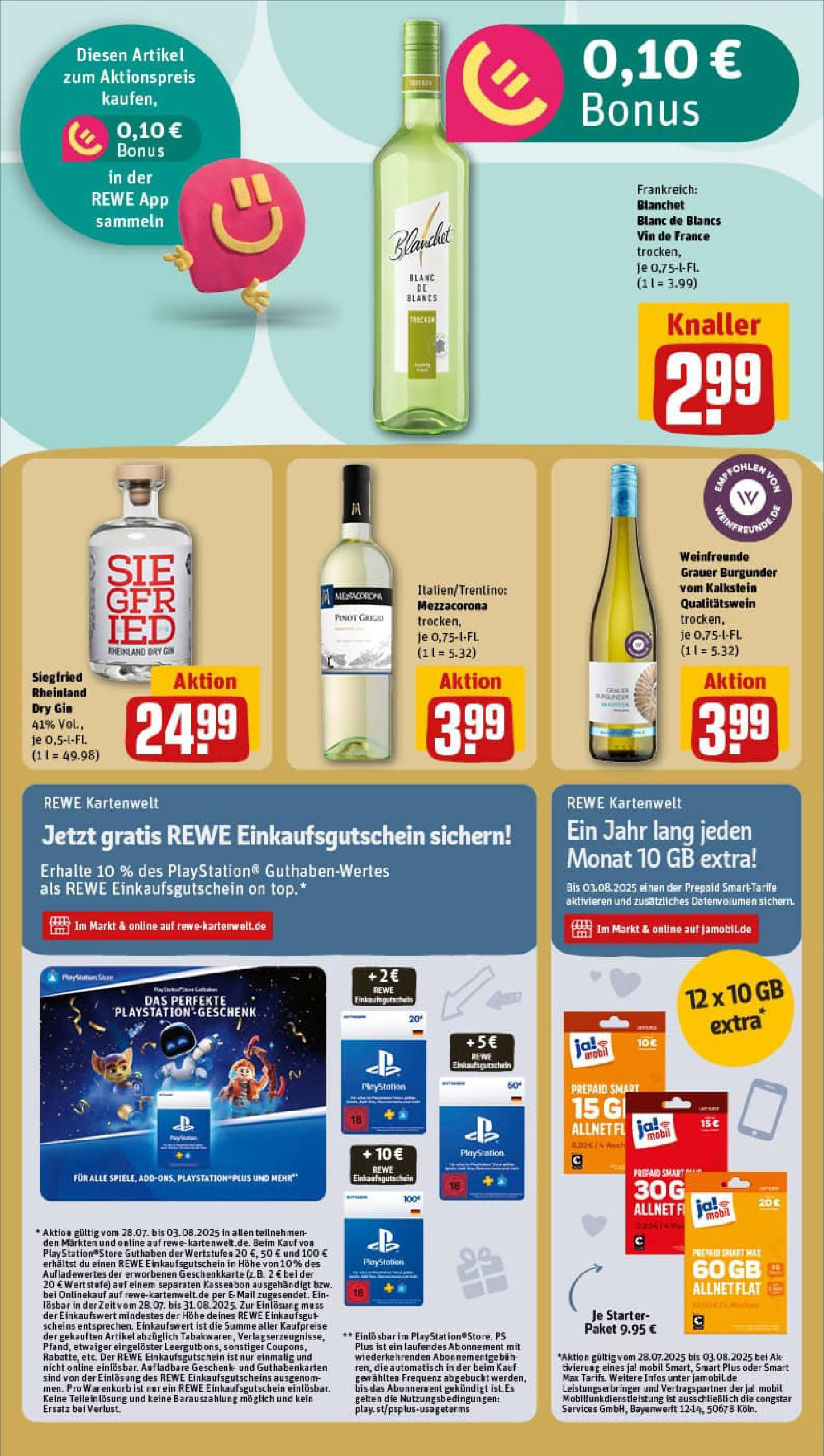 REWE Prospekt ab 27.07.2025 zum Blättern » Angebote | Seite: 25 | Produkte: Top, Playstation, Gin REWE Prospekt ab 27.07.2025 zum Blättern » Angebote | Seite: 25 | Produkte: Top, Playstation, Gin