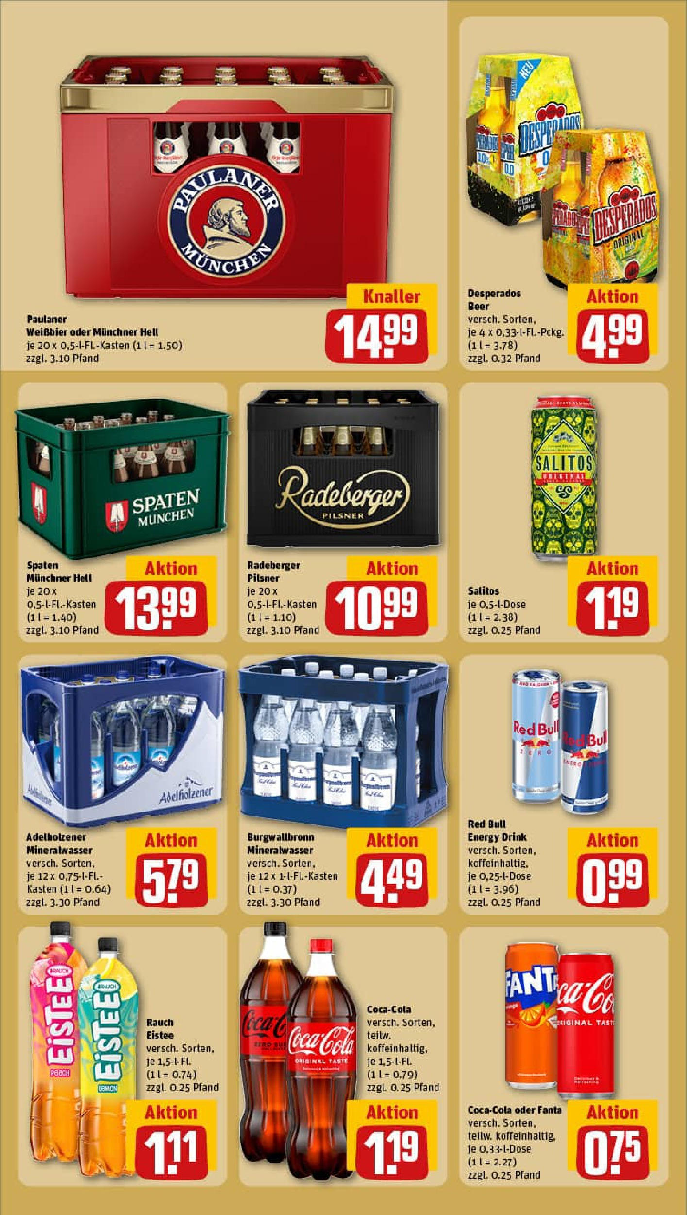 REWE Prospekt ab 27.07.2025 zum Blättern » Angebote | Seite: 24 | Produkte: Energy, Mineralwasser, Desperados, Paulaner REWE Prospekt ab 27.07.2025 zum Blättern » Angebote | Seite: 24 | Produkte: Energy, Mineralwasser, Desperados, Paulaner