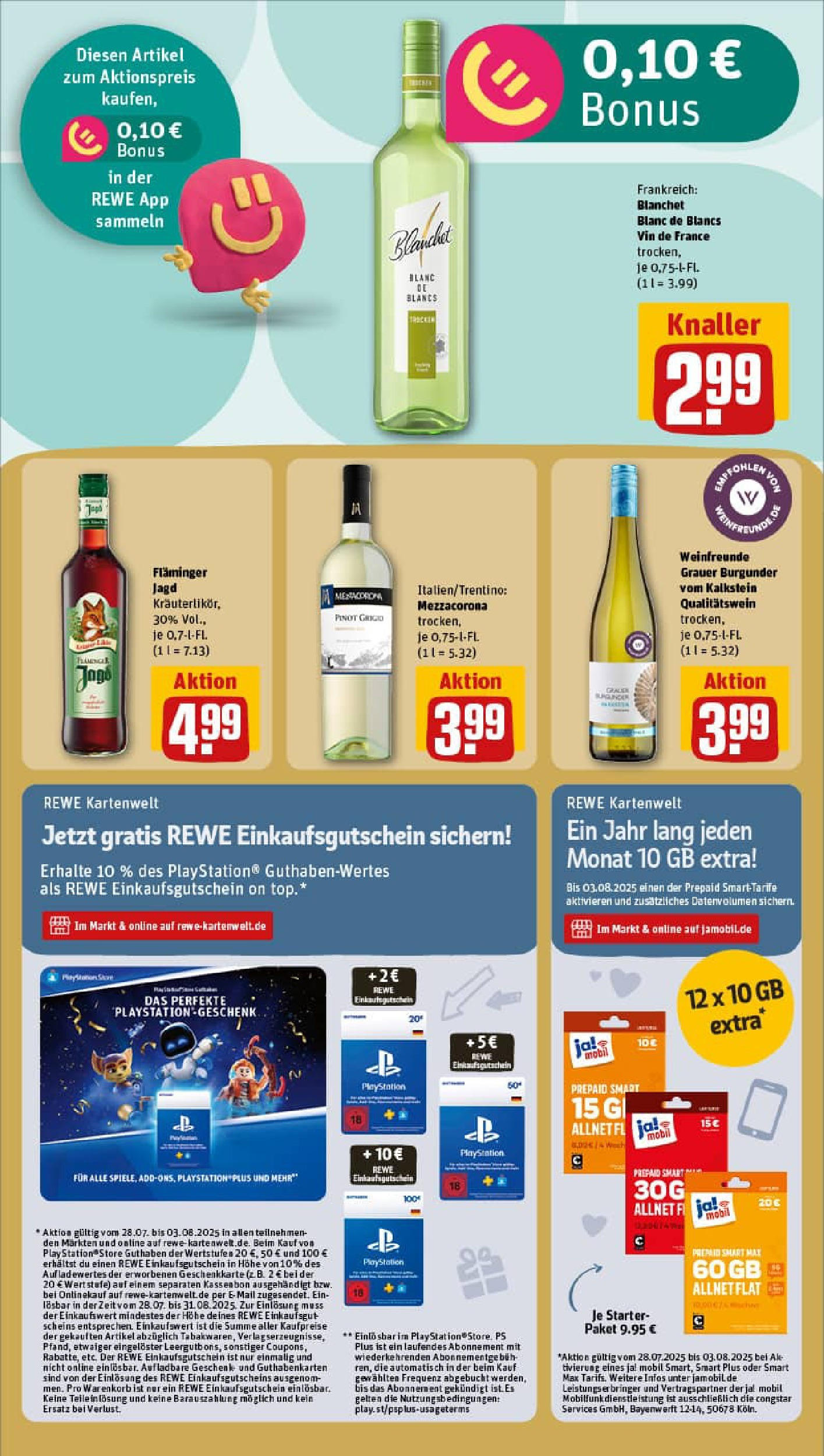 REWE Prospekt ab 27.07.2025 zum Blättern » Angebote | Seite: 19 | Produkte: Top, Playstation REWE Prospekt ab 27.07.2025 zum Blättern » Angebote | Seite: 19 | Produkte: Top, Playstation