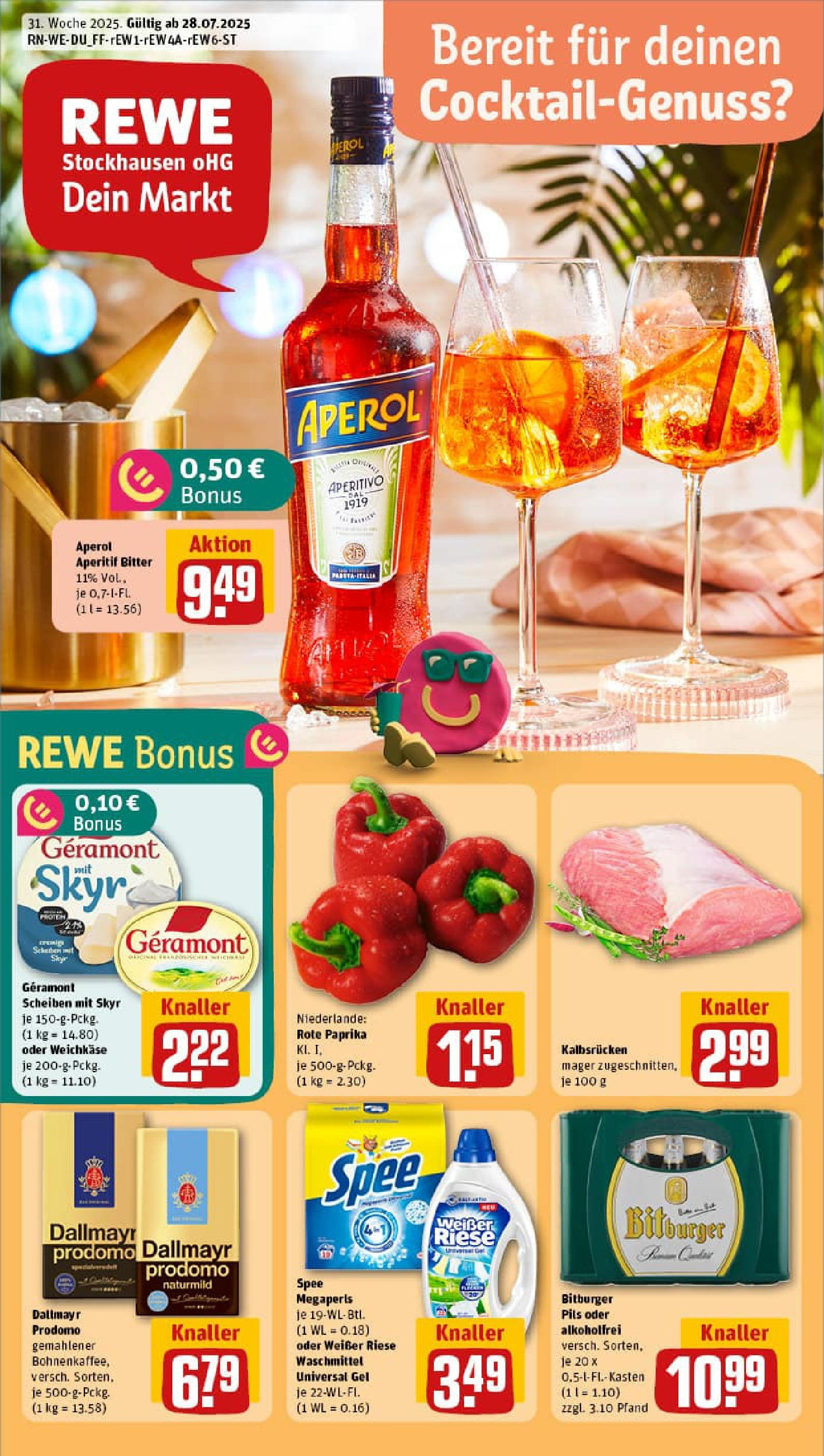 REWE Prospekt ab 27.07.2025 nächste Woche - Prospekt Erkrath Vorschau von dem Prospekt des Geschäftes Rewe, gültig ab dem 27.07.2025