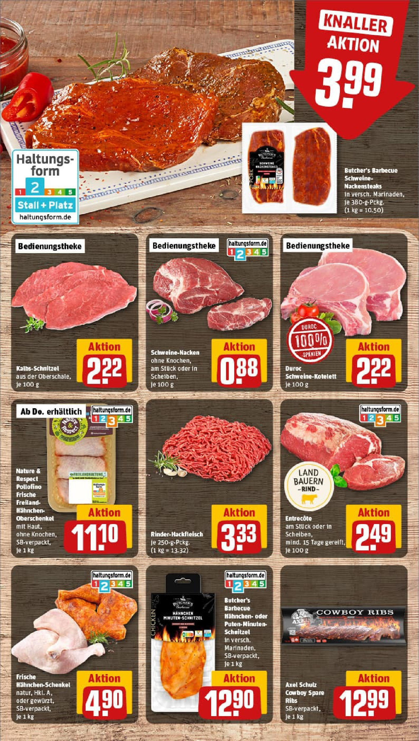 REWE Prospekt ab 27.07.2025 zum Blättern » Angebote | Seite: 14 | Produkte: Nackensteaks, Hahnchen, Spare ribs, Schweinenacken REWE Prospekt ab 27.07.2025 zum Blättern » Angebote | Seite: 14 | Produkte: Nackensteaks, Hahnchen, Spare ribs, Schweinenacken