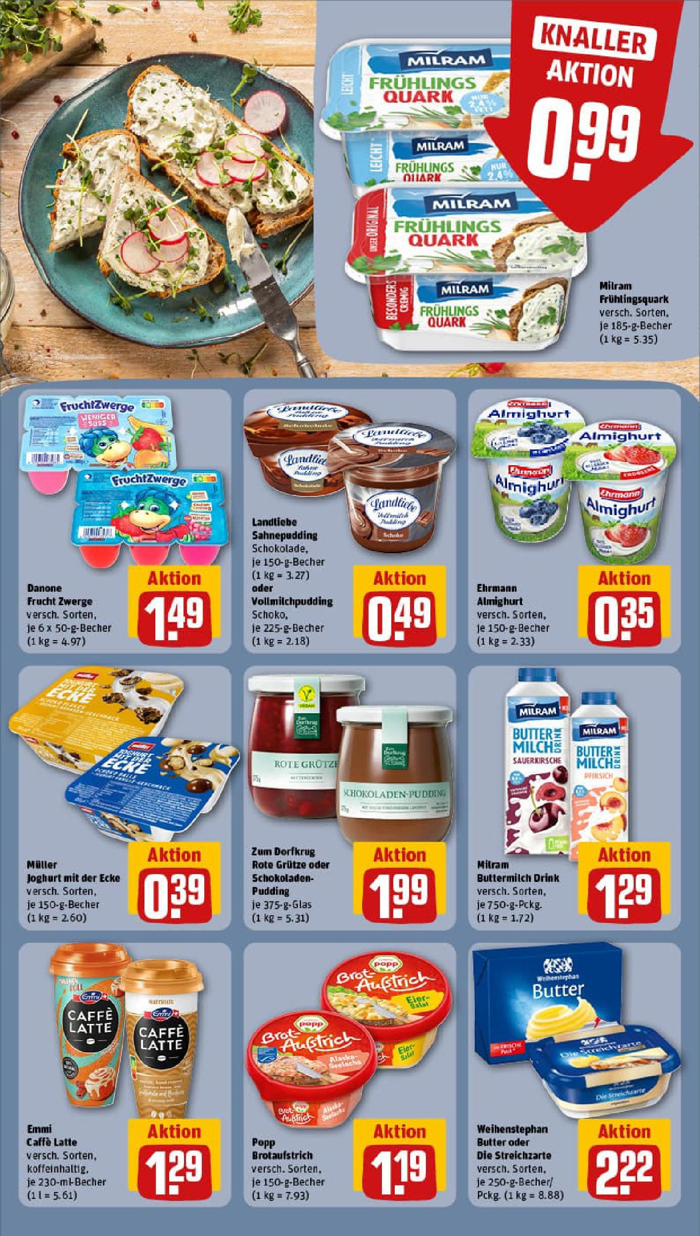 REWE Prospekt ab 27.07.2025 zum Blättern » Angebote | Seite: 17 | Produkte: Buttermilch, Fruchtzwerge, Milram, Brot REWE Prospekt ab 27.07.2025 zum Blättern » Angebote | Seite: 17 | Produkte: Buttermilch, Fruchtzwerge, Milram, Brot
