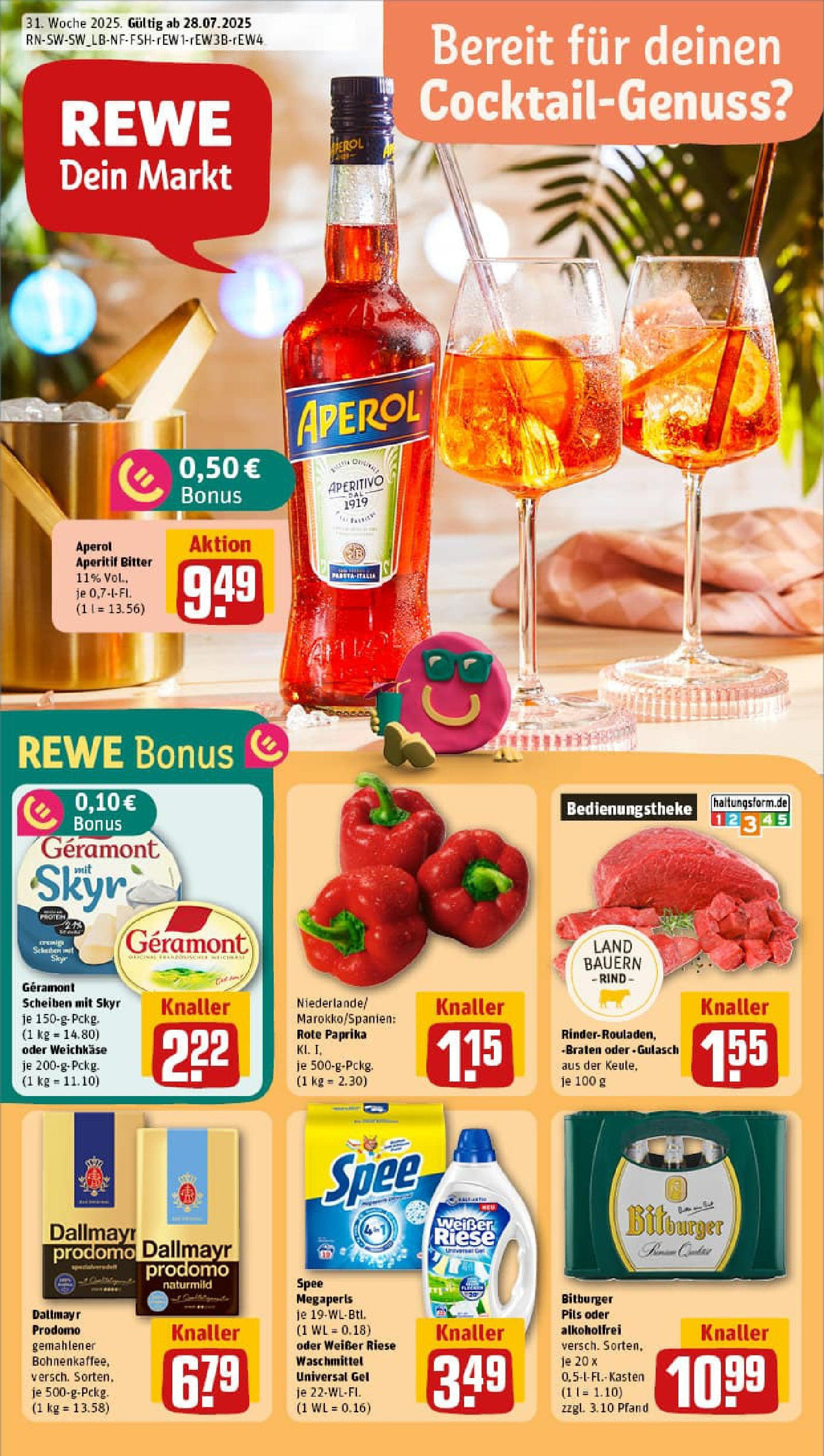 REWE Prospekt ab 27.07.2025 nächste Woche - Prospekt Vaihingen Vorschau von dem Prospekt des Geschäftes Rewe, gültig ab dem 27.07.2025