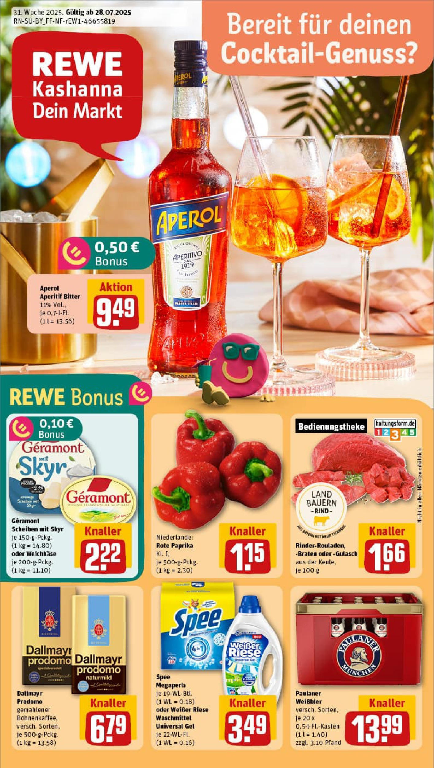 REWE Prospekt ab 27.07.2025 nächste Woche - Prospekt Memmingen Vorschau von dem Prospekt des Geschäftes Rewe, gültig ab dem 27.07.2025