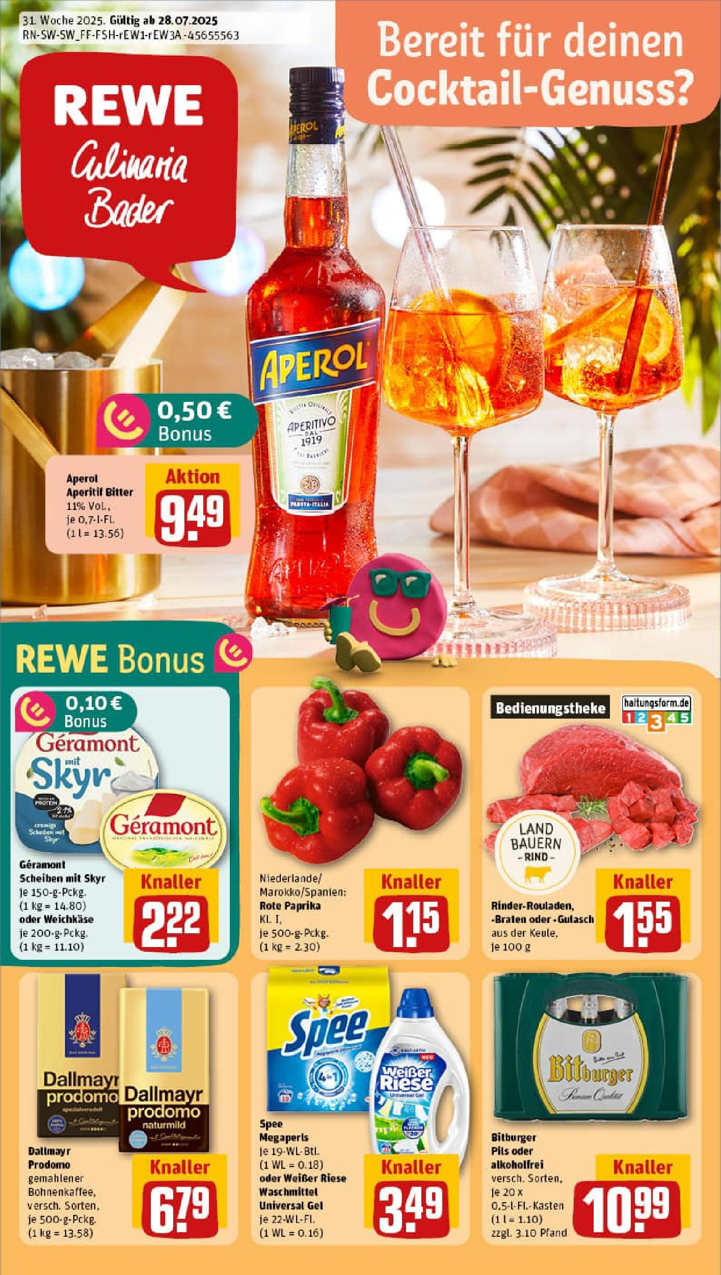 REWE Prospekt ab 27.07.2025 nächste Woche - Prospekt Freudenstadt Vorschau von dem Prospekt des Geschäftes Rewe, gültig ab dem 27.07.2025