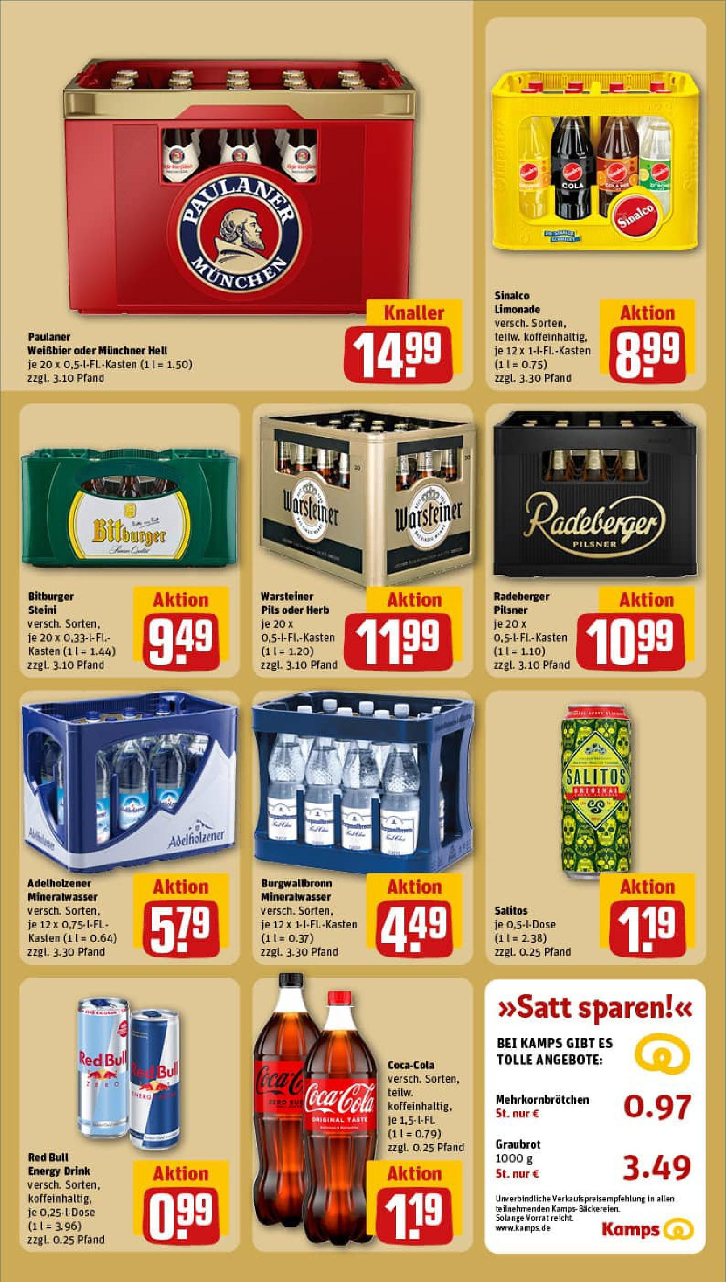 REWE Prospekt ab 27.07.2025 zum Blättern » Angebote | Seite: 22 | Produkte: Bitburger, Adelholzener, Limonade, Paulaner REWE Prospekt ab 27.07.2025 zum Blättern » Angebote | Seite: 22 | Produkte: Bitburger, Adelholzener, Limonade, Paulaner