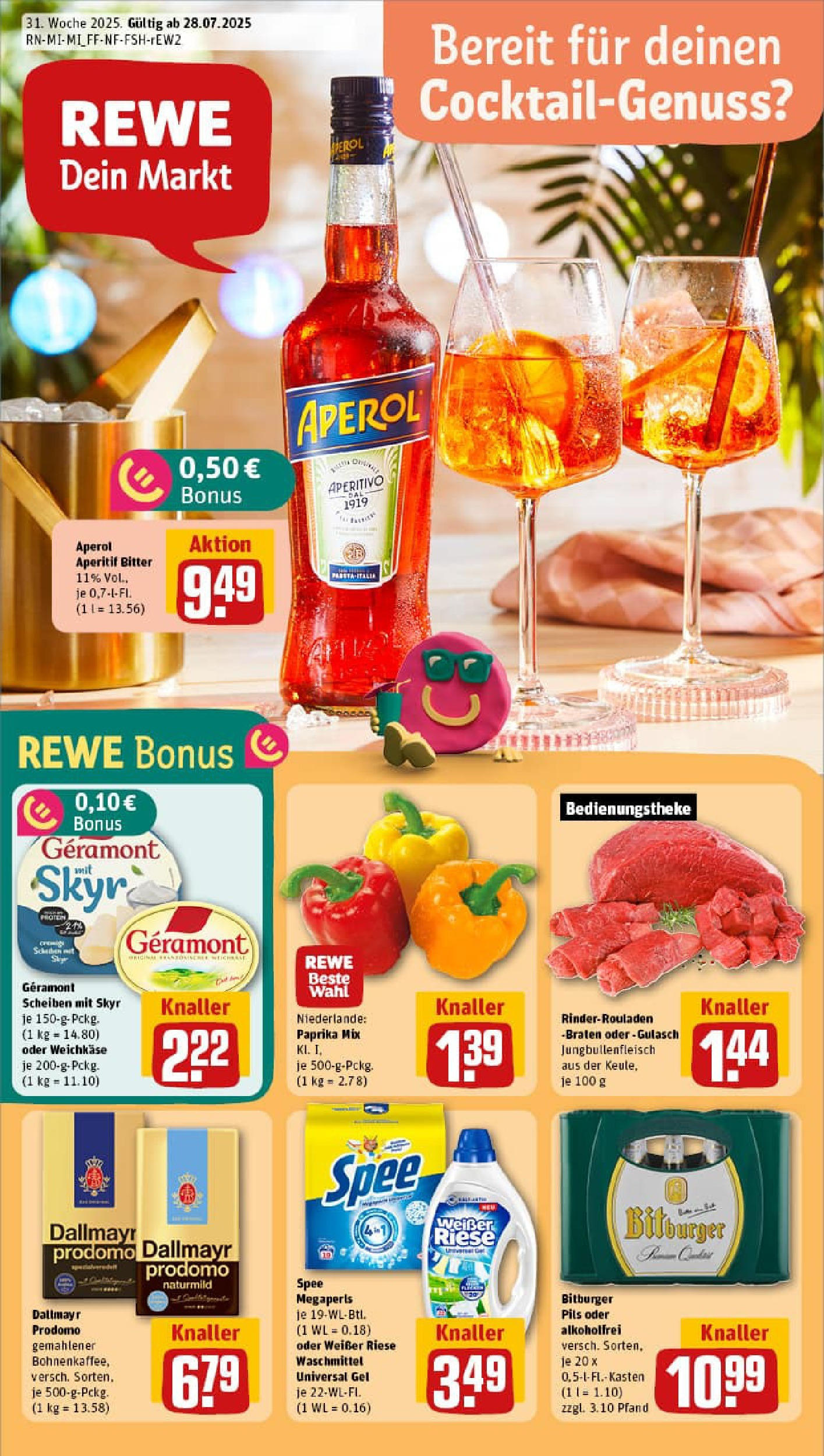 REWE Prospekt ab 27.07.2025 nächste Woche - Prospekt Weilburg / Kubach Vorschau von dem Prospekt des Geschäftes Rewe, gültig ab dem 27.07.2025