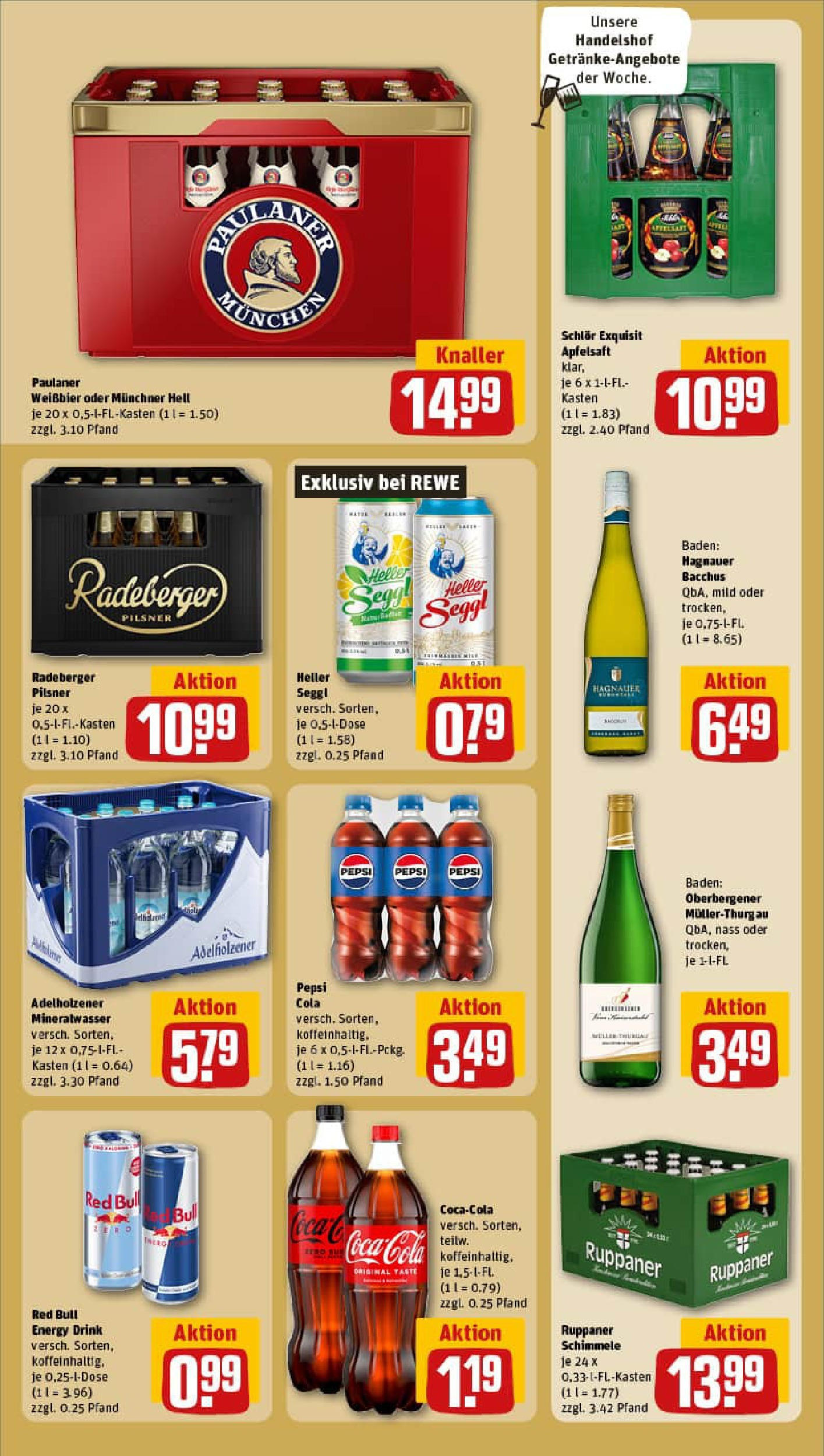 REWE Prospekt ab 27.07.2025 zum Blättern » Angebote | Seite: 20 | Produkte: Cola, Energy, Apfelsaft, Radeberger pilsner REWE Prospekt ab 27.07.2025 zum Blättern » Angebote | Seite: 20 | Produkte: Cola, Energy, Apfelsaft, Radeberger pilsner