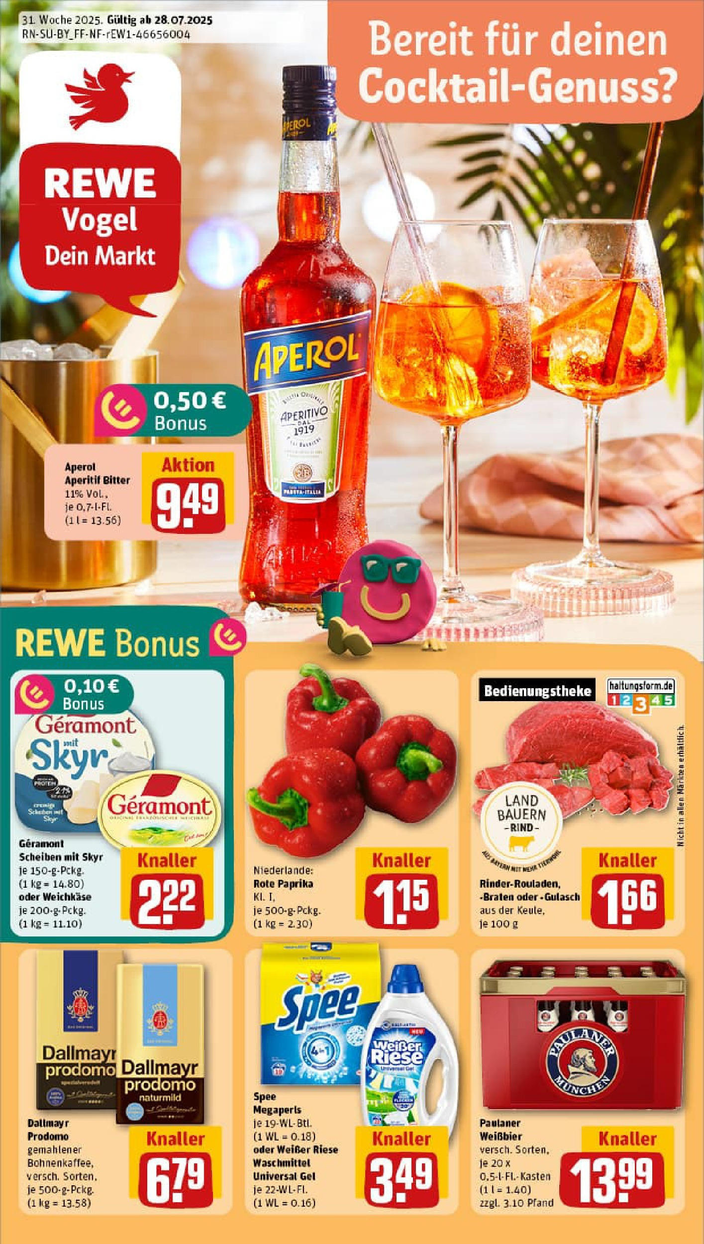 REWE Prospekt ab 27.07.2025 nächste Woche - Prospekt Zeitlarn Vorschau von dem Prospekt des Geschäftes Rewe, gültig ab dem 27.07.2025