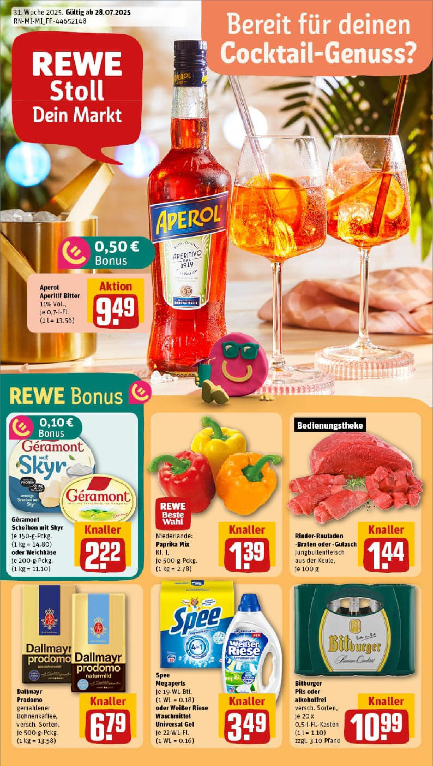 REWE Prospekt ab 27.07.2025 nächste Woche - Prospekt Langenselbold Vorschau von dem Prospekt des Geschäftes Rewe, gültig ab dem 27.07.2025
