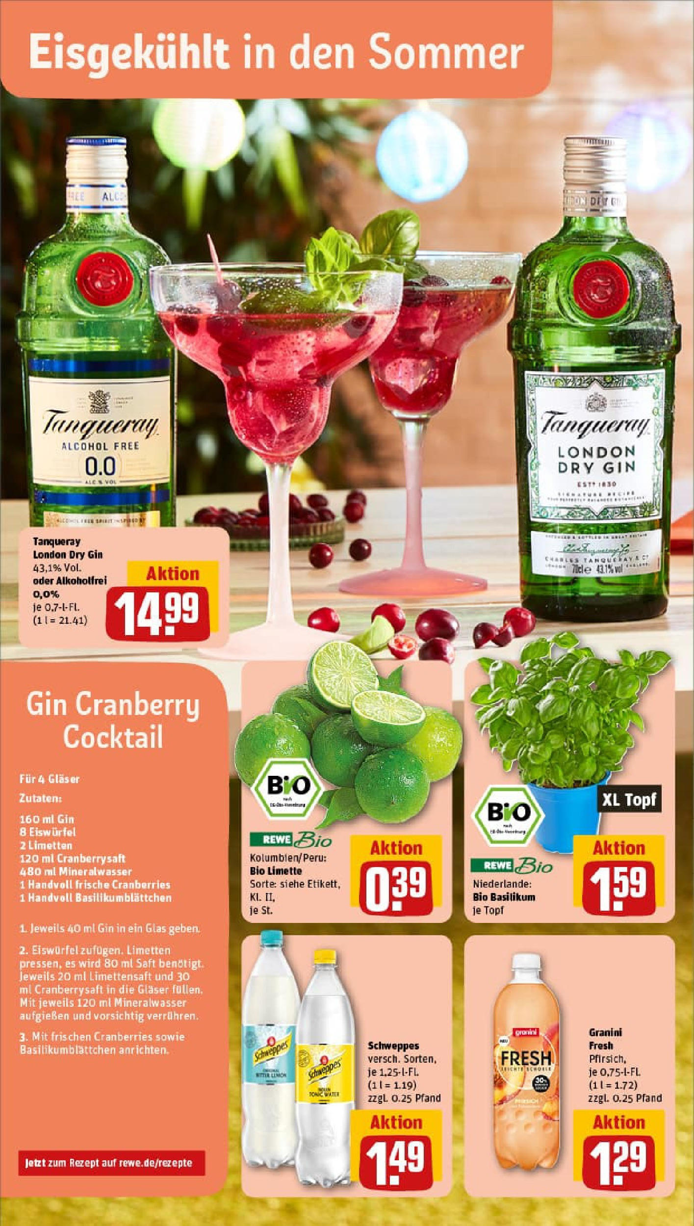 REWE Prospekt ab 28.07.2025 zum Blättern » Angebote | Seite: 14 | Produkte: Limetten, Schweppes, Granini, Saft REWE Prospekt ab 28.07.2025 zum Blättern » Angebote | Seite: 14 | Produkte: Limetten, Schweppes, Granini, Saft