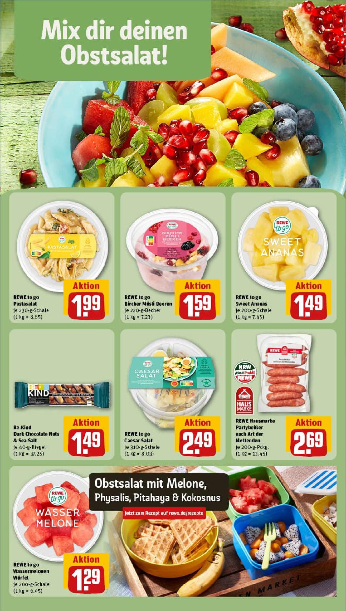 REWE Prospekt ab 28.07.2025 zum Blättern » Angebote | Seite: 20 | Produkte: Musli, Wasser, Pasta, Salat REWE Prospekt ab 28.07.2025 zum Blättern » Angebote | Seite: 20 | Produkte: Musli, Wasser, Pasta, Salat